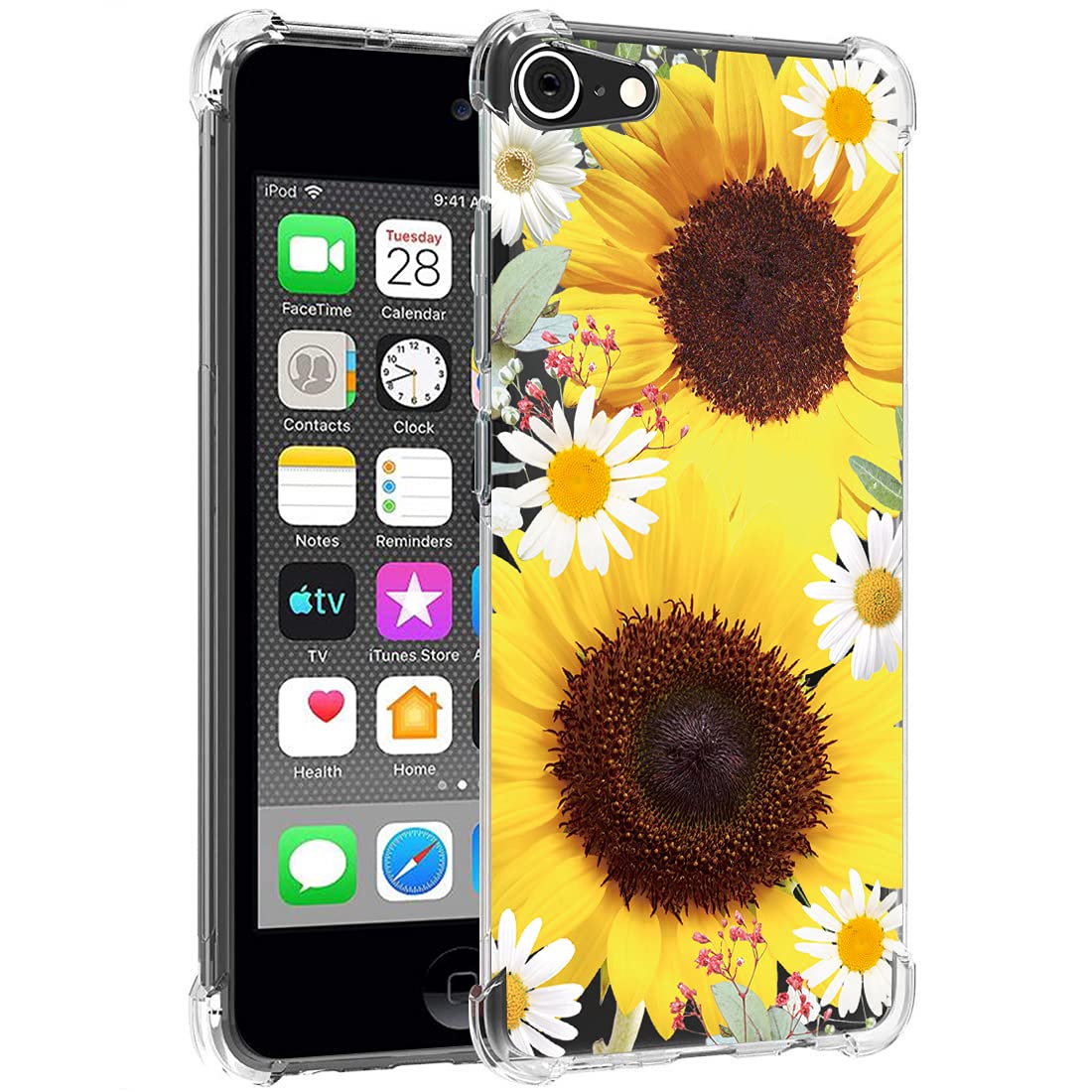 Yodueiv Phone Case For Ipod Touch 7 / Ipod Touch 6 / Ipod Touch 5 Case For Girls Women, Soft Clear Tpu Protective Transparent Ca