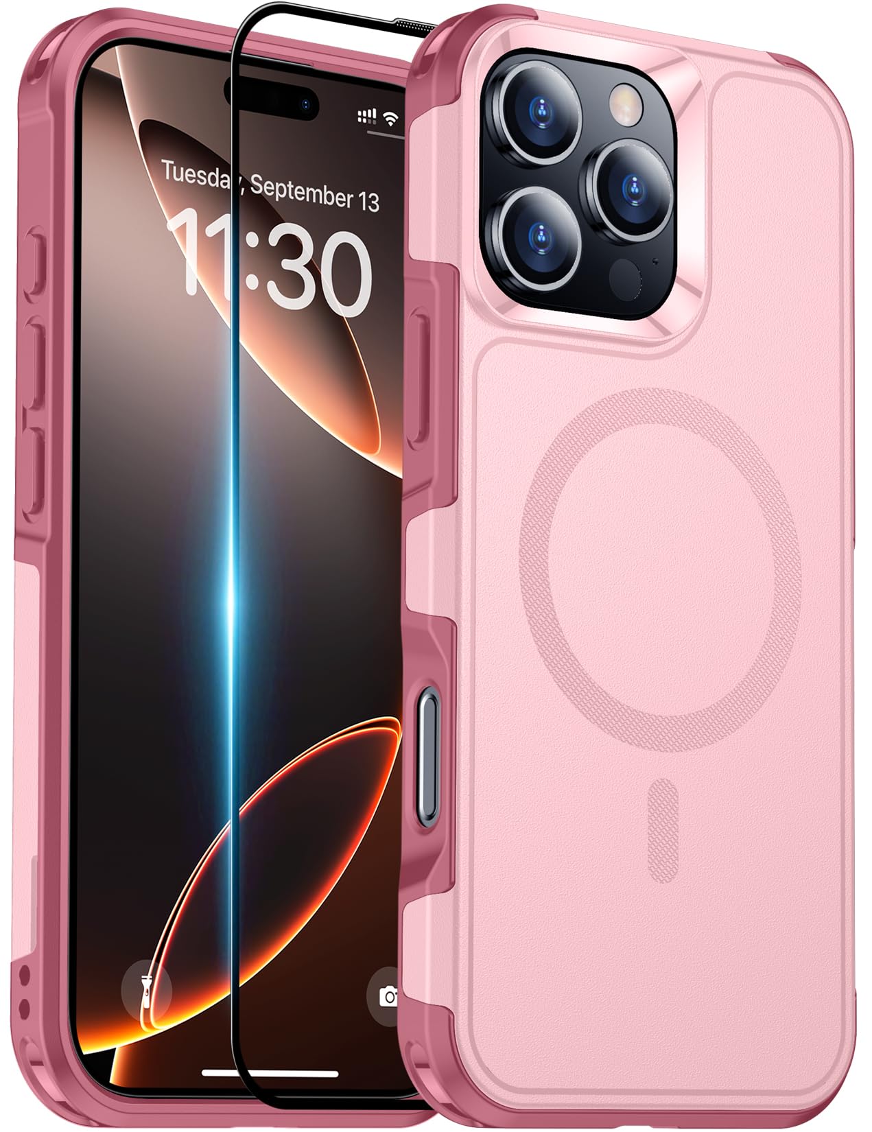 Temdan Designed For Iphone 16 Pro Max Case Magnetic, [Compatible With Magsafe][Military Grade Drop Protection] Dropproof Heavy D