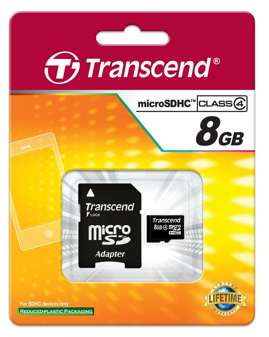 Transcend 8 Gb Microsdhc Flash Memory Card Ts8Gusdhc4