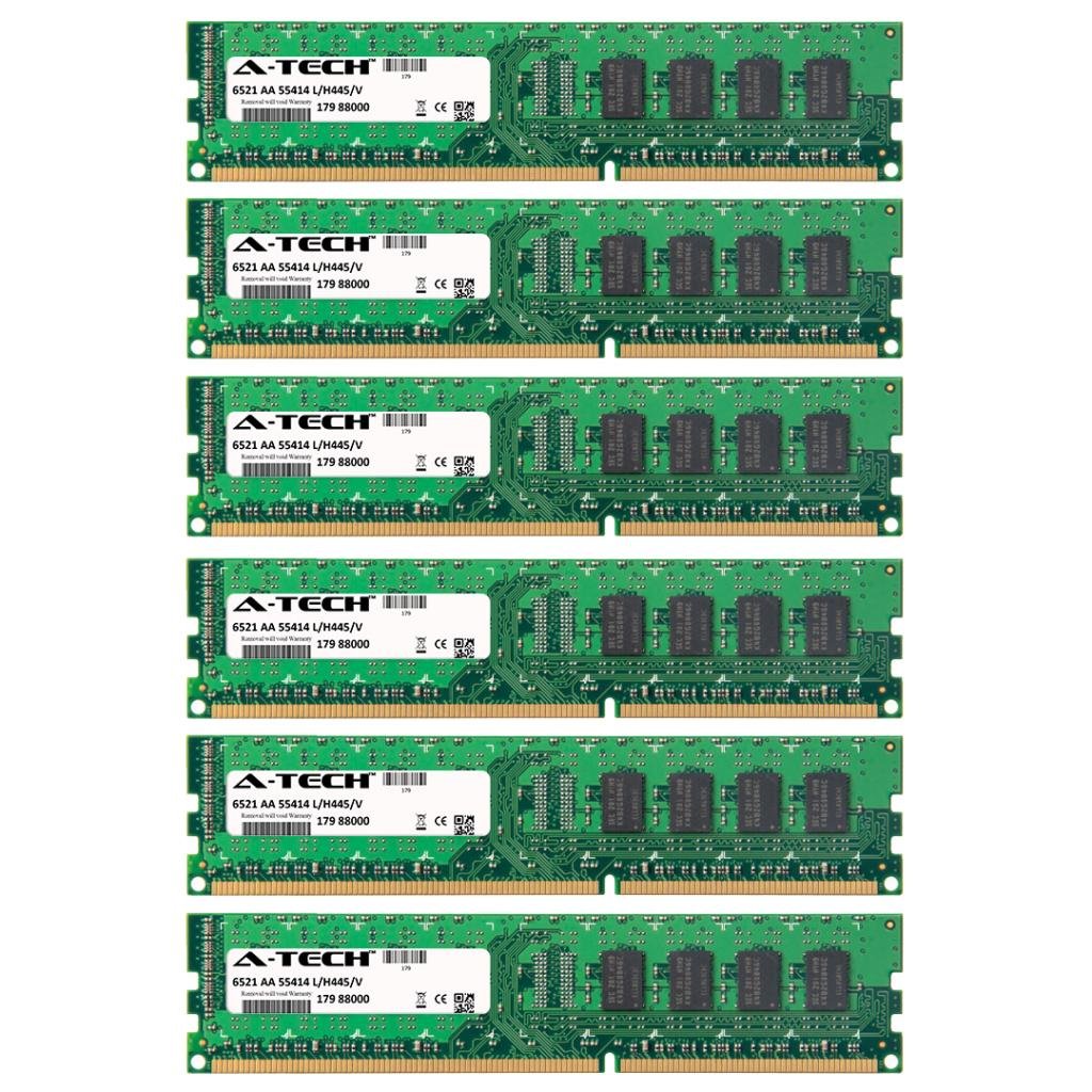 24GB KIT (6 x 4GB) for Jetway B Series BI-600. DIMM DDR3 Non-ECC PC3-10600 1333MHz RAM Memory. Genuine A-Tech Brand.