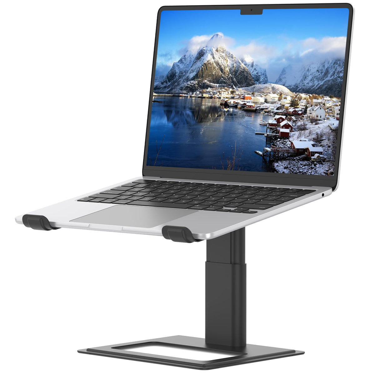 Soundance Adjustable Laptop Stand For Desk, Computer Stand, Ergonomic Laptop Riser Holder Compatible With 10 To 17.3 Inches Notebook Pc Computer, Aluminum Black