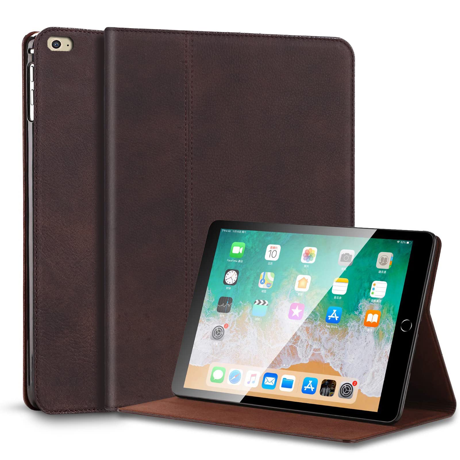 Gexmil Case For Ipad Mini 7.9 Inch,5Th/4Th/3Rd/2Nd/1St Generation(2019/2015/2014/2013/2012) Genuine Leather Cover Anti Slip,Cowh