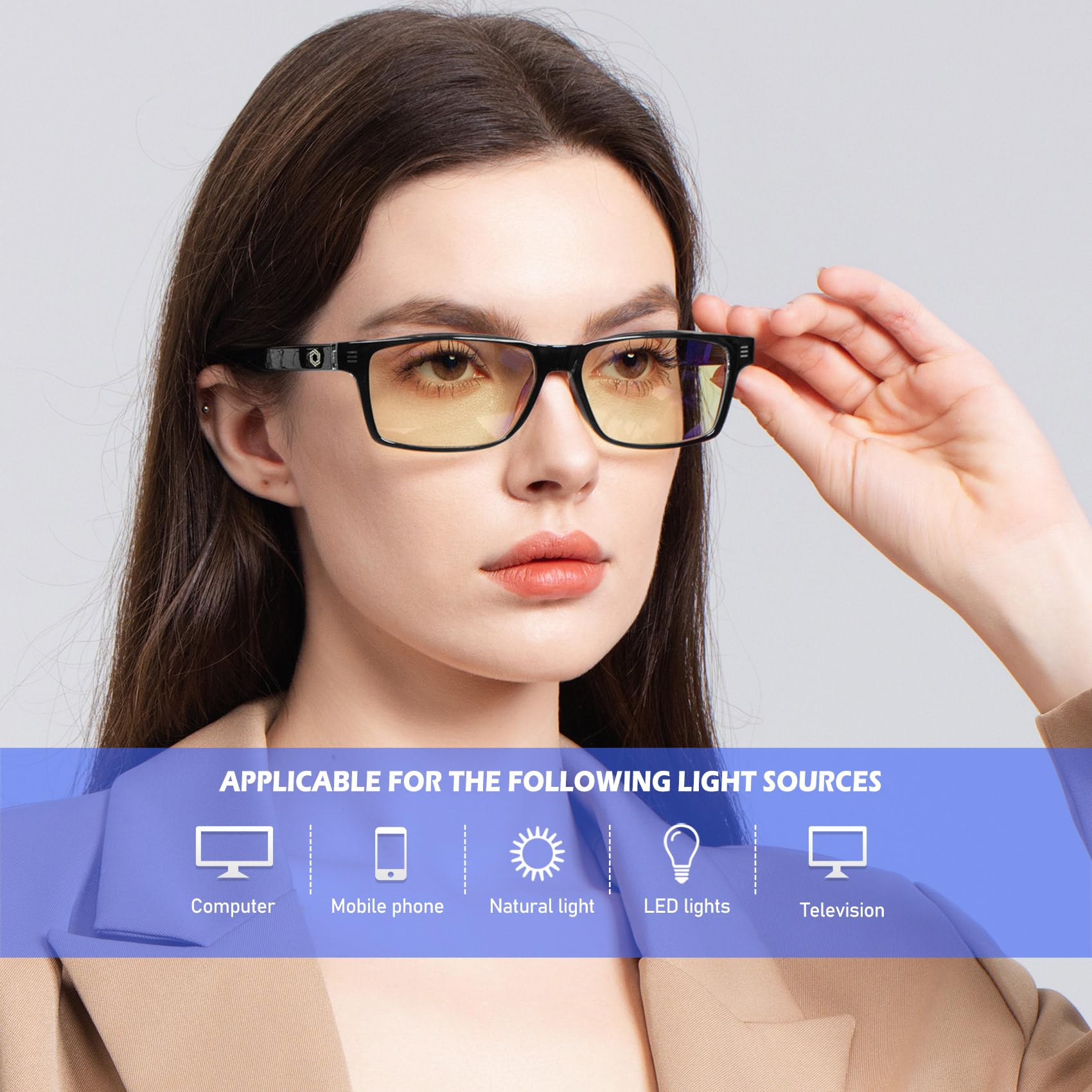 Anyluv Blue Light Glasses For Men & Women, Lightweight Stylish Blue Light Blocking Glasses, Eye Strain Relief Eye Protection