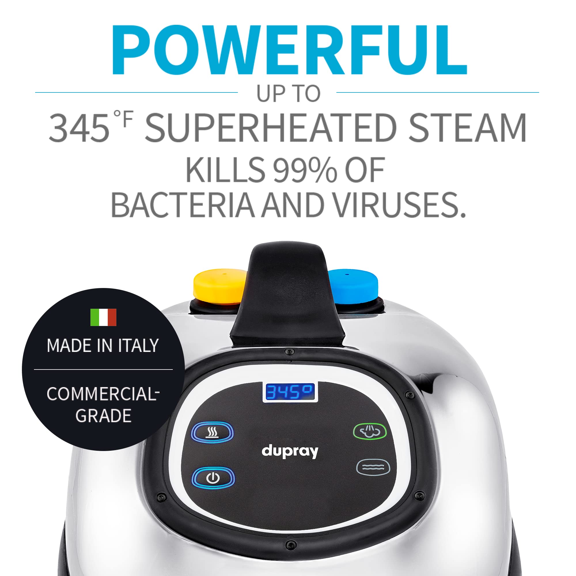 Dupray Hill Injection Commercial Steam Cleaner For Hard Floor   Refillable Heavy Duty, Commercial Steamer With Detergent Option,