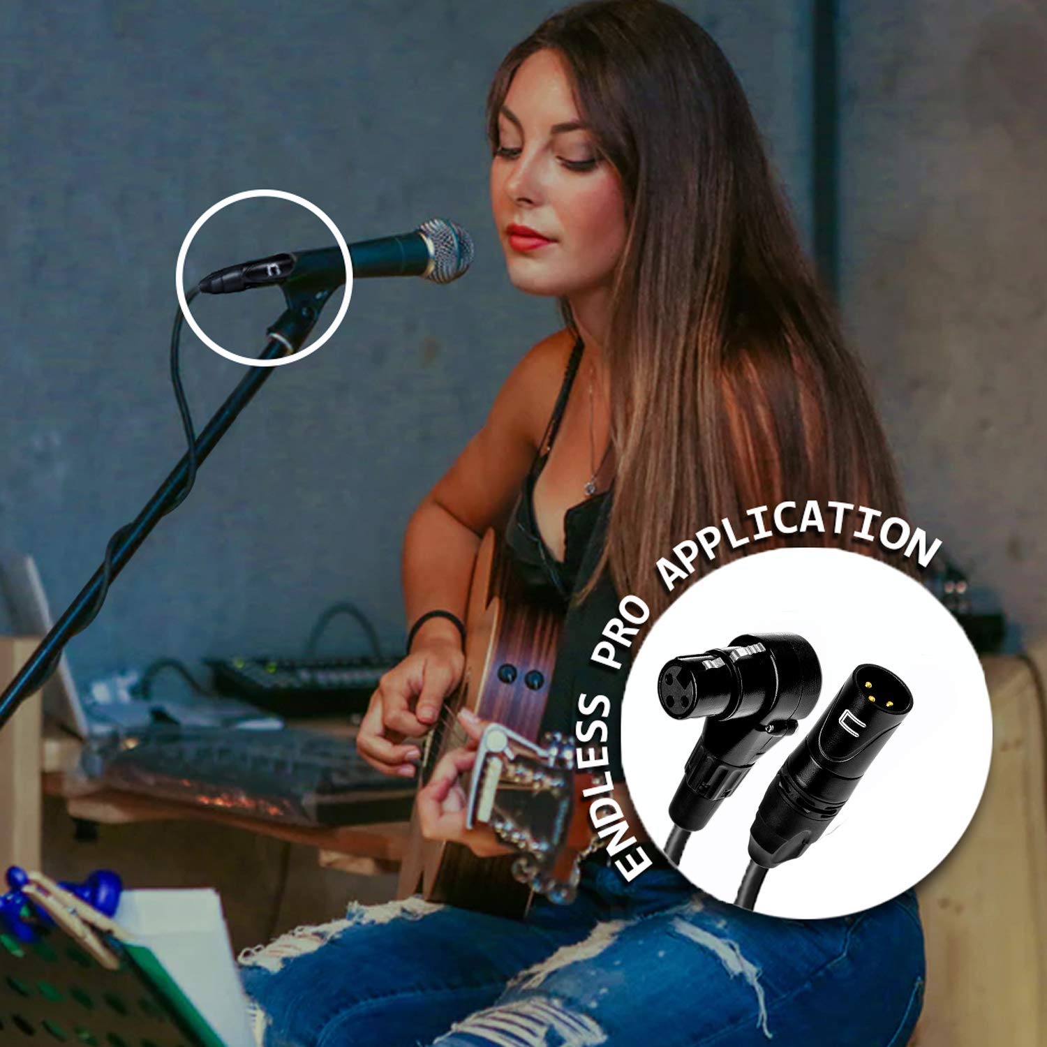 Balanced Xlr Cable Male To Right Angle Female   3 Feet Purple   Pro 3 Pin Microphone Connector For Powered Speakers, Audio Inter