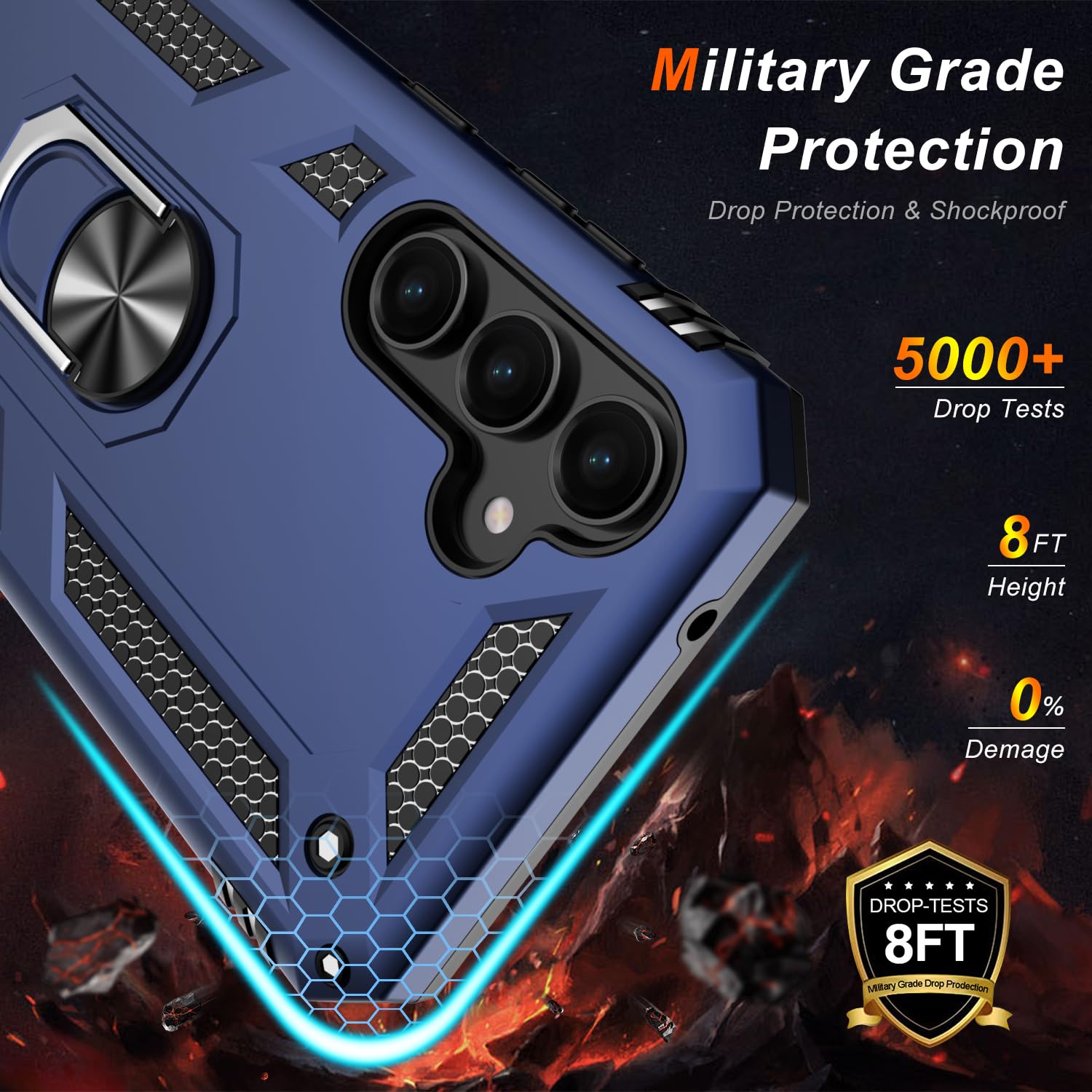 Lumarke For Galaxy S23 Fe Case With Screen Protector,Pass 16Ft. Drop Tested Military Grade Protective Phone Cover With Magnetic