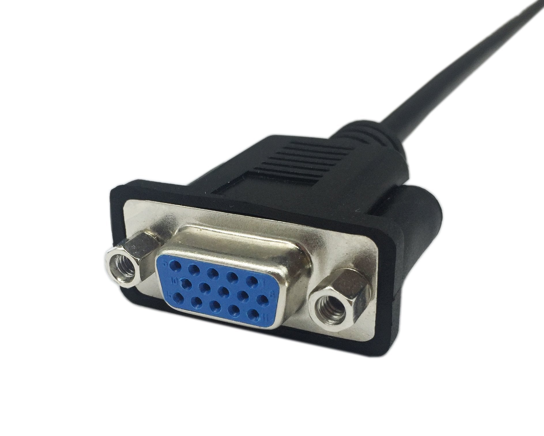 Cerrxian 1Ft Vga Svga 15 Pin Hd15 Female To Female Gender Changer Adapter Extension Video Monitor Cable For Pc Laptop Tv Porject