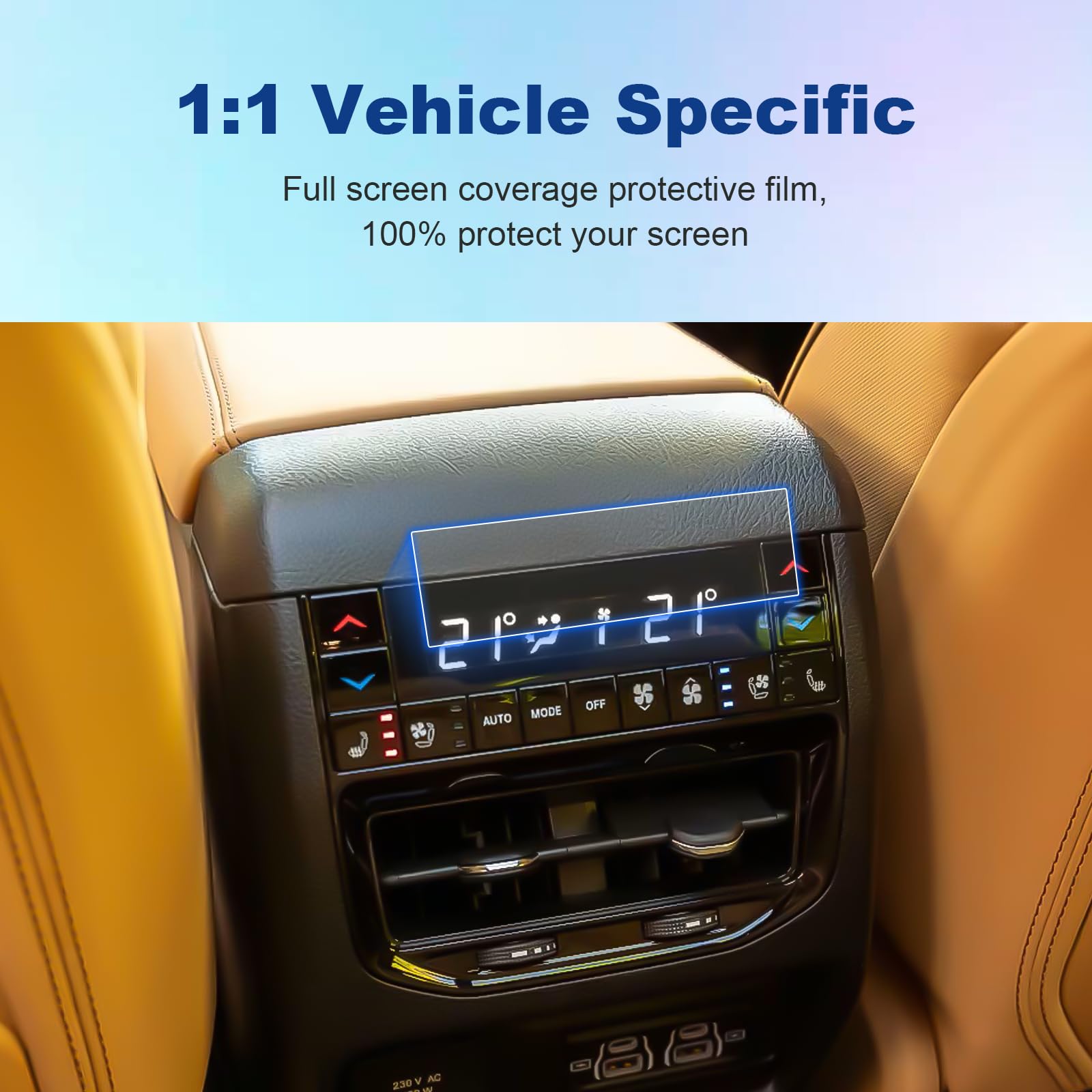 Coleya (2Pcs) 2022 2024 Grand Cherokee Screen Protector For Jeep Grand Cherokee Rear Ac Display, 2023 Grand Cherokee Ac Protecti