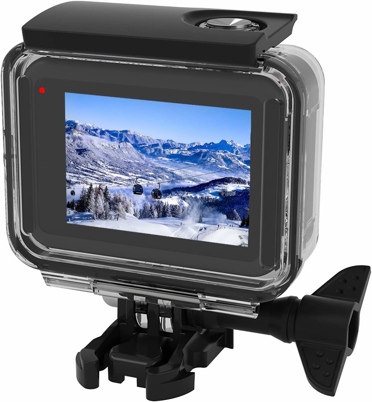 Okfun 60M/196Ft Waterproof Case For Go Pro Hero 8 Black, Protective Underwater Dive Housing Shell With Bracket Accessories For G