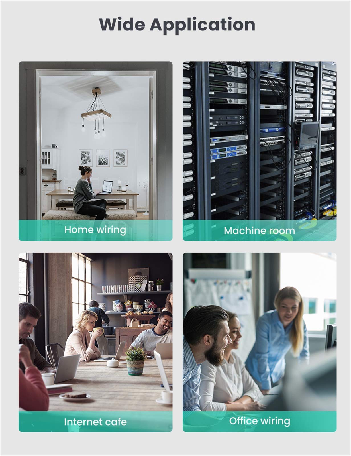 Ugreen Cat 6 Ethernet Cable Braided Cat6 Gigabit High Speed 1000Mbps Internet Cable Rj45 Shielded Network Lan Cord Compatible Fo