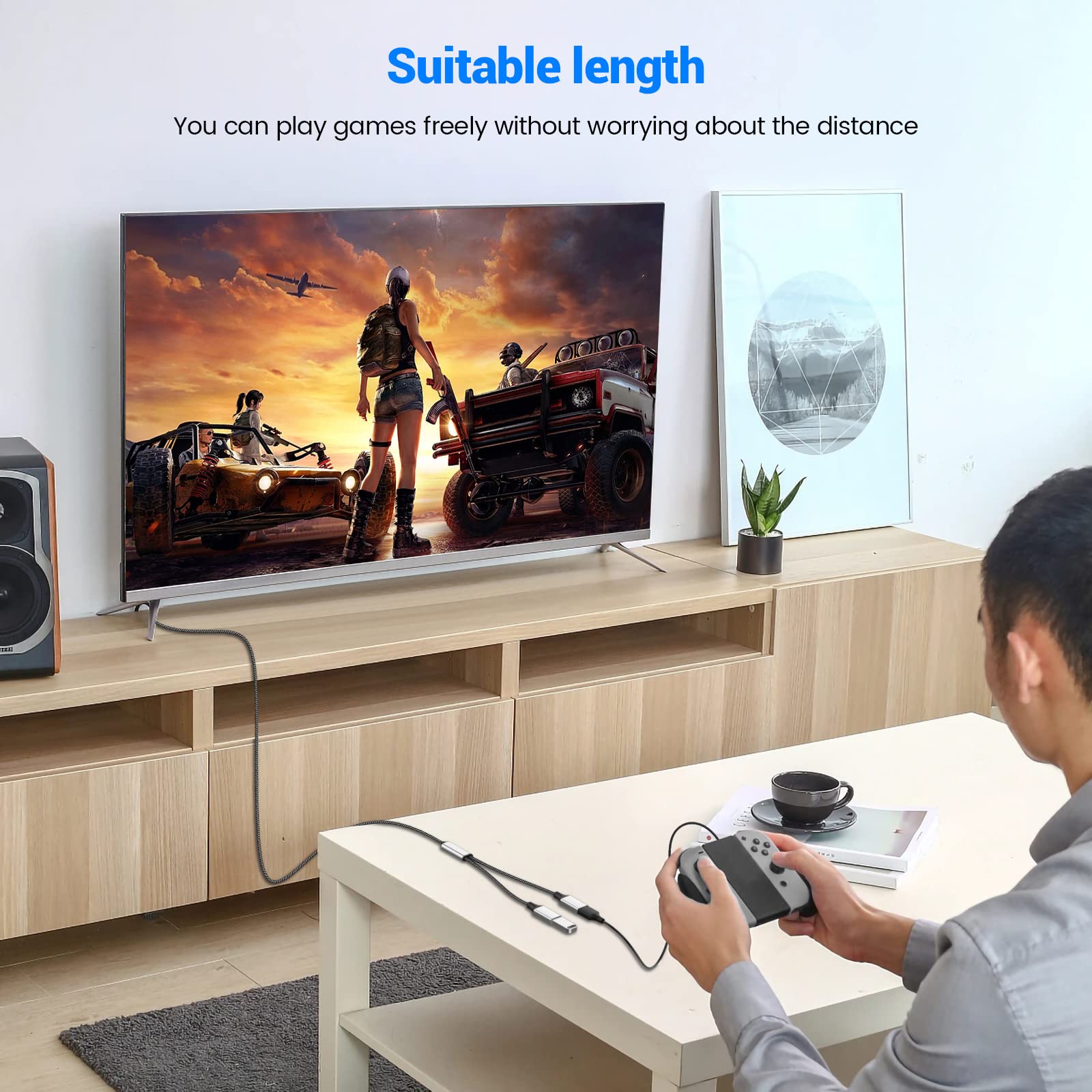 Mogood Usb Splitter Usb Extension Cable Usb Y Splitter Dual Usb Port Usb Power Splitter Double Usb Adapter Usb Port Extender Hub Dual Usb 2.0 Power Cord Extension Usb A Splitter For Laptop/Car/Printer