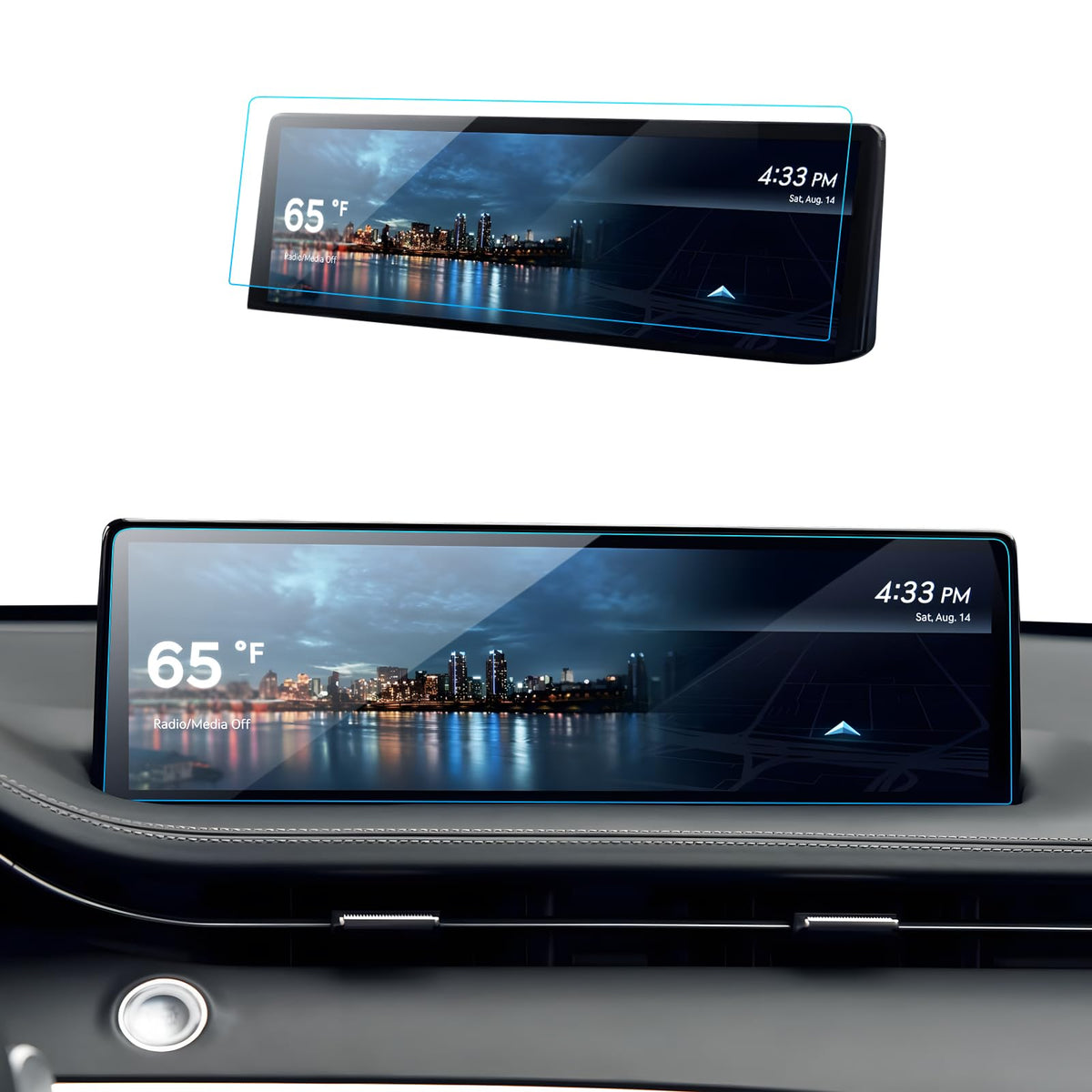 Lantu Car Screen Protector For 2022 2023 2024 Genesis Gv70 (2.5T, 3.5T) Accessories Navigation Touchscreen Protector Film Temper
