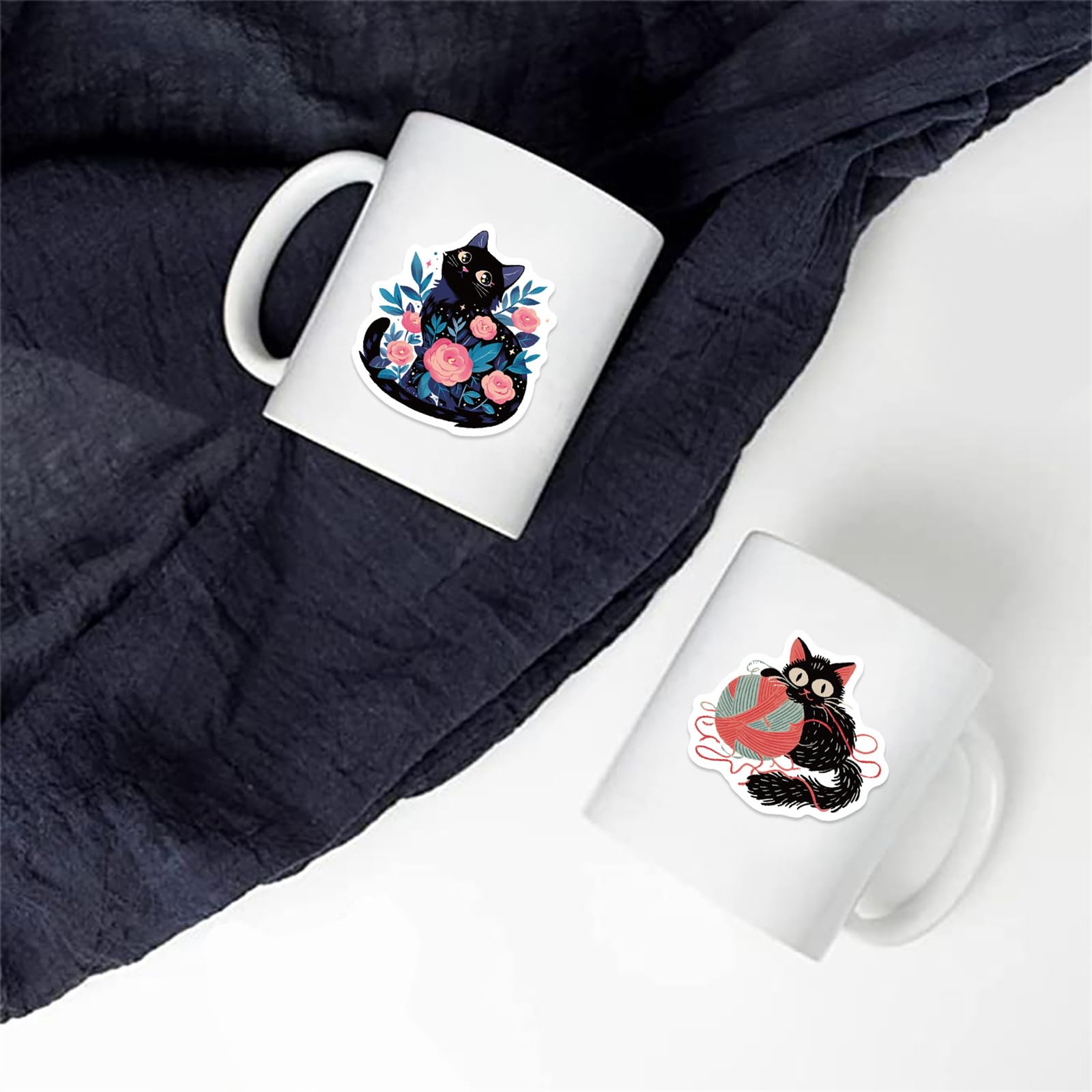 Cute Black Cat Sticker For Kid   Sticker Graphic   Cartoon Stickers For Water Bottles Laptop Cat Meme Stickers Waterproof Aesthe