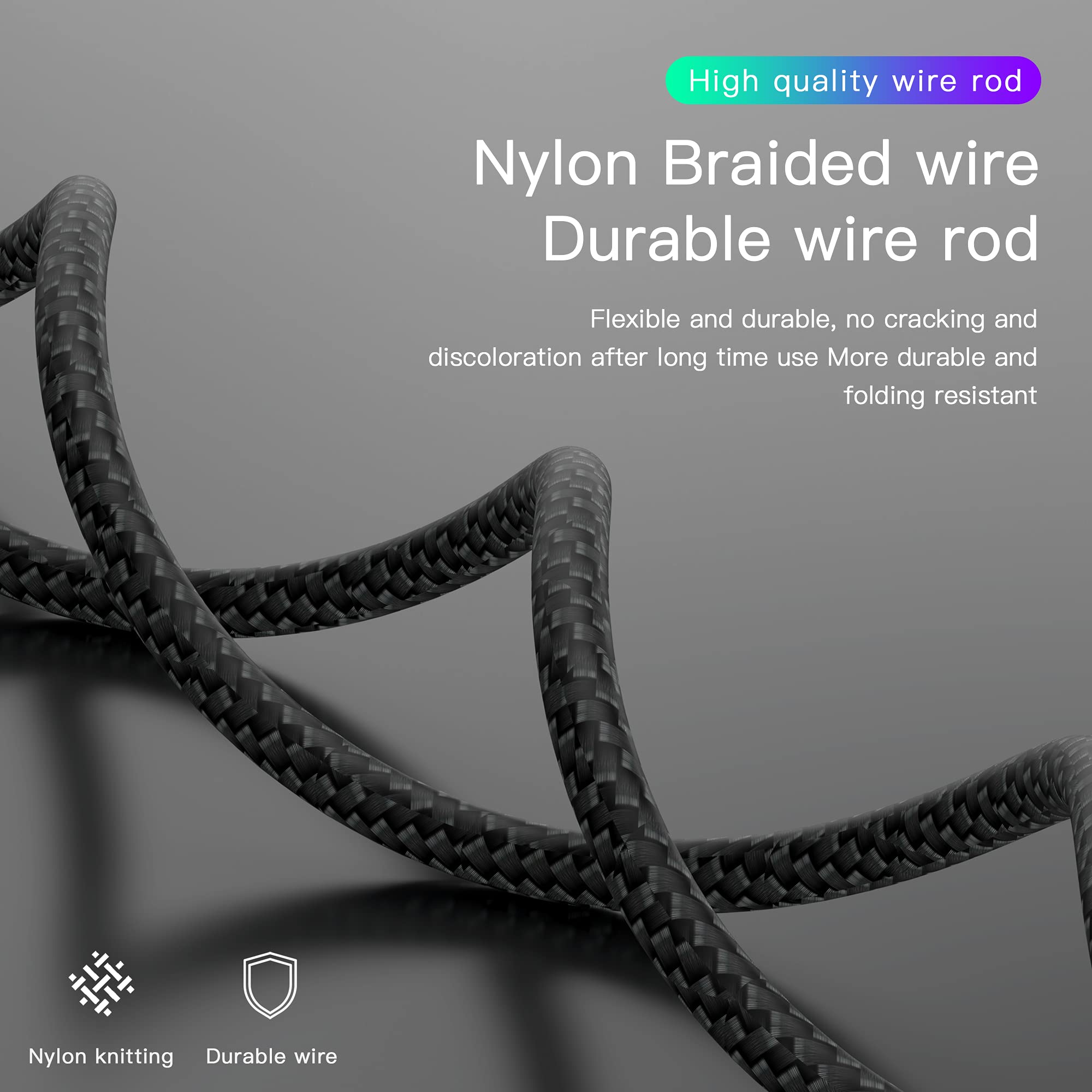 Hrbzo Usb C Cable, (3 Pack,3Ft),Usb A To Usb C Charger Cord Nylon Braided Compatible With Galaxy S10 S9 S8, Power Bank, And Othe