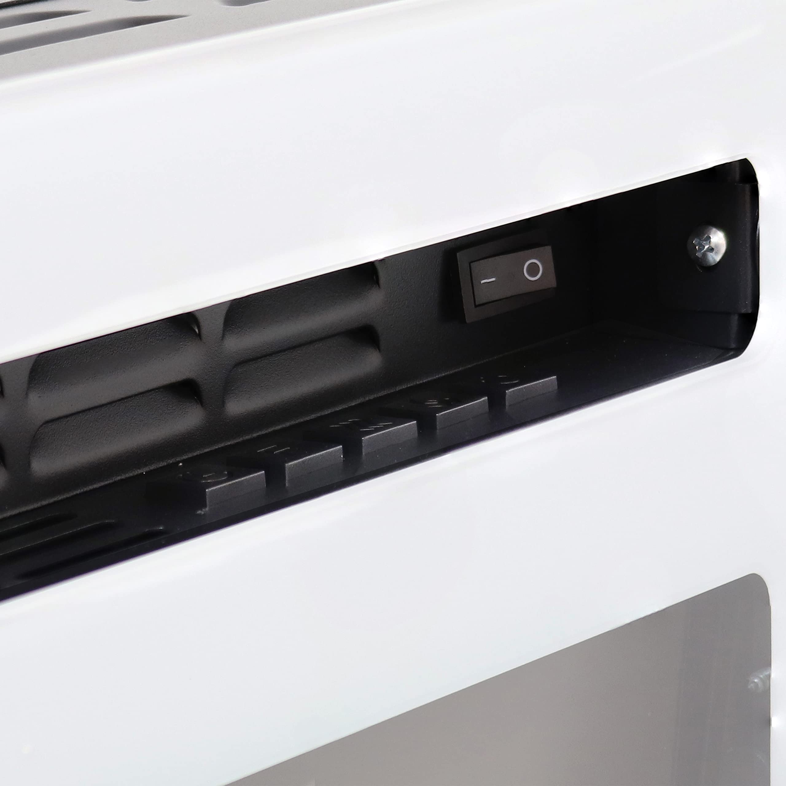 Sunnydaze Sophisticated Hearth 50 Inch Indoor Electric Fireplace   Wall Mounted/Recessed   3 Flame Colors   White