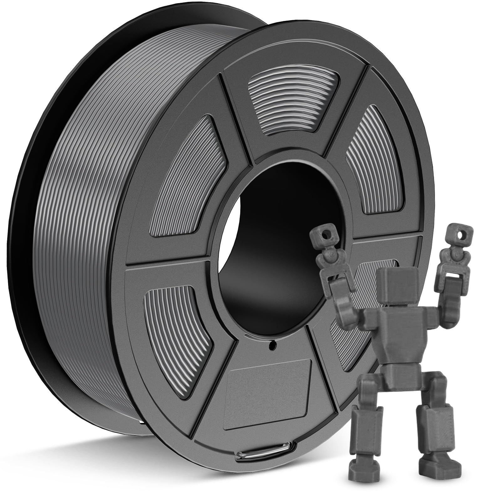 JAYO PETG Filament 1.75mm Grey 1.1 KG, Strong Toughness PETG 3D Printer Filament Dimensional Accuracy +/- 0.02 mm, 2.4lbs Spool 