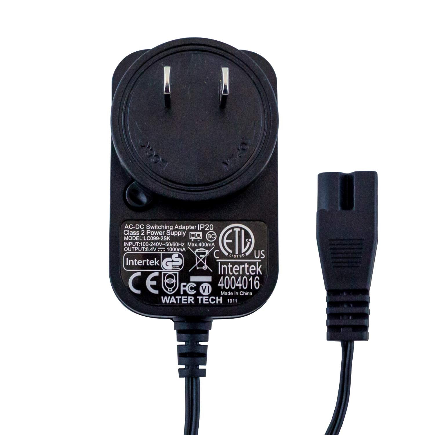 Pool Blaster Water Tech Certified Wall Charger For Next Generation Catfish Li, Catfish Li Ultra, Pulse, Centennial Li, Hydro 500