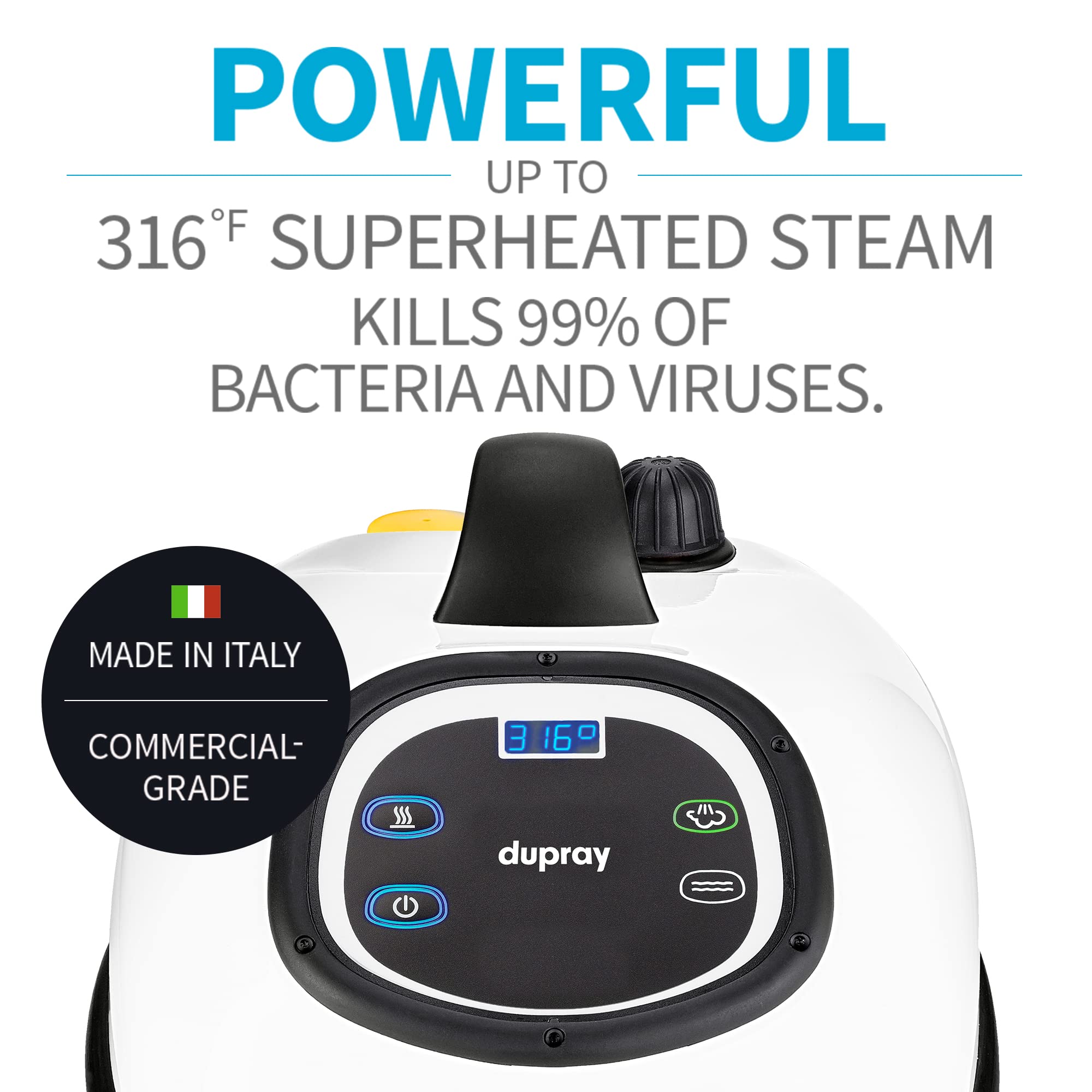 Dupray Tosca Steam Cleaner Commercial Steamer Made In Italy For High End Professional Or Home Cleaning And Disinfection