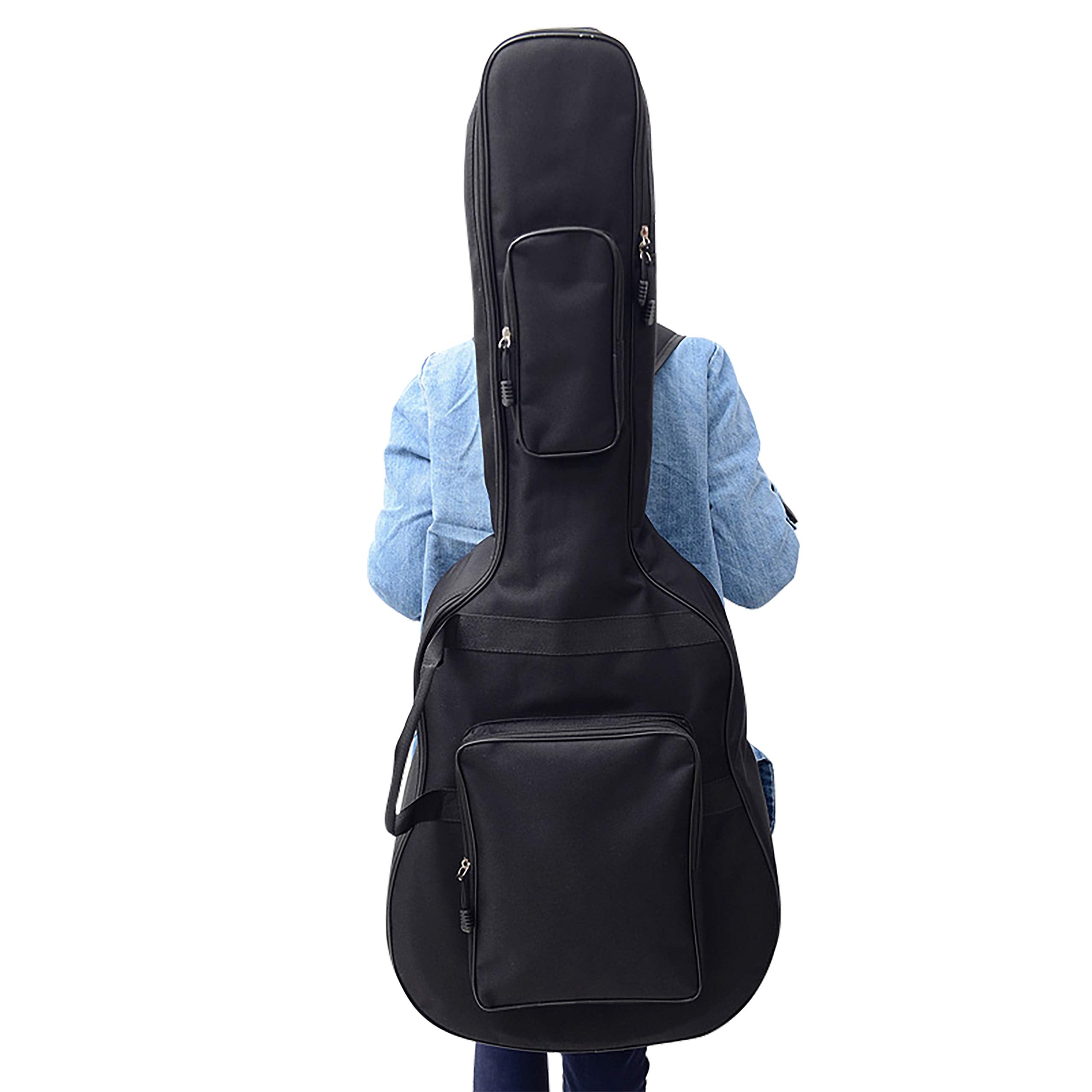 MoonEmbassy Jumbo Guitar Gig Bag Thickening and Waterproof 42 43 Acoustic Guitar Bag (Black)