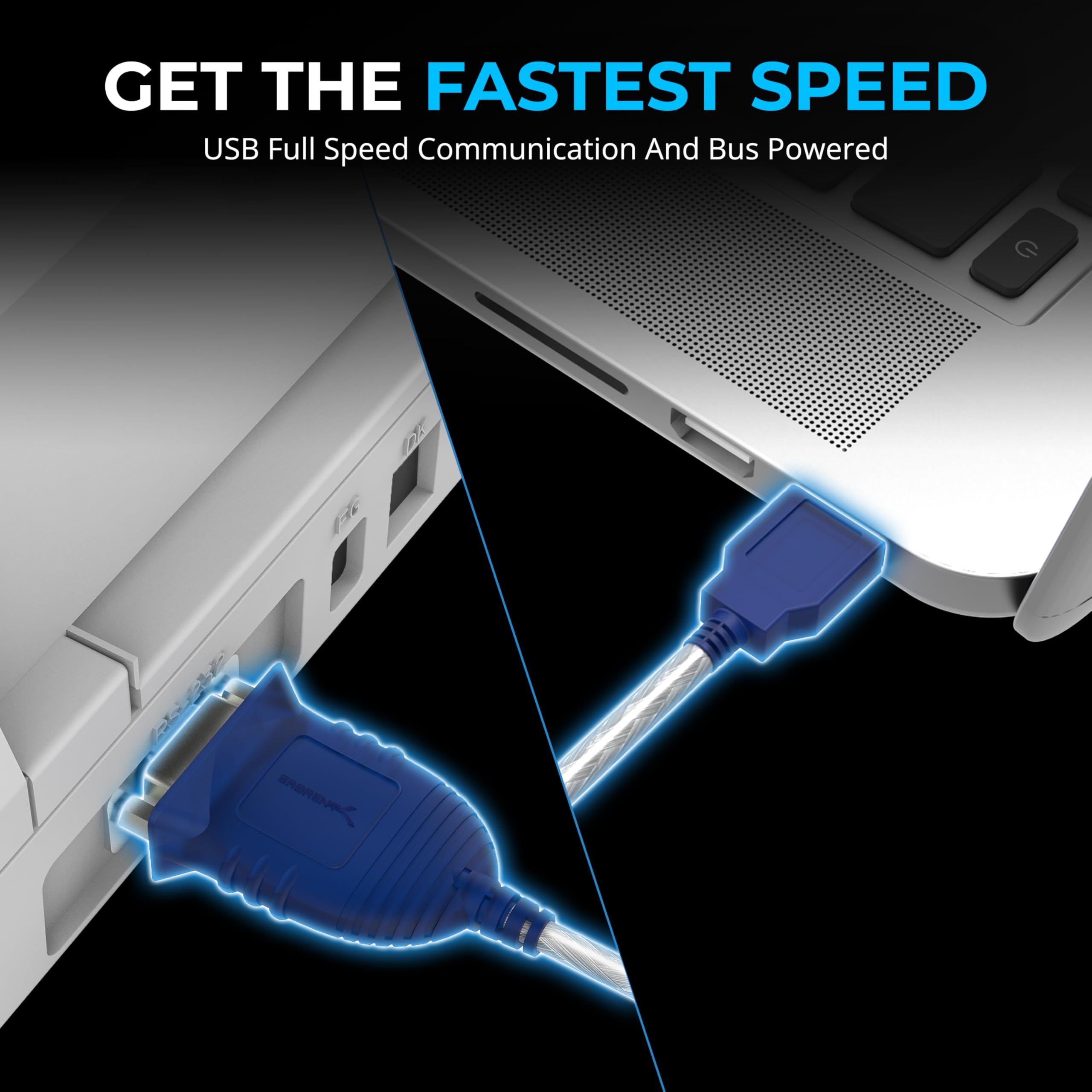 Sabrent Usb 2.0 To Serial (9 Pin) Db 9 Rs 232 Converter Cable, Prolific Chipset, Hexnuts, [Windows 11/10/8.1/8/7/Vista/Xp, Mac O