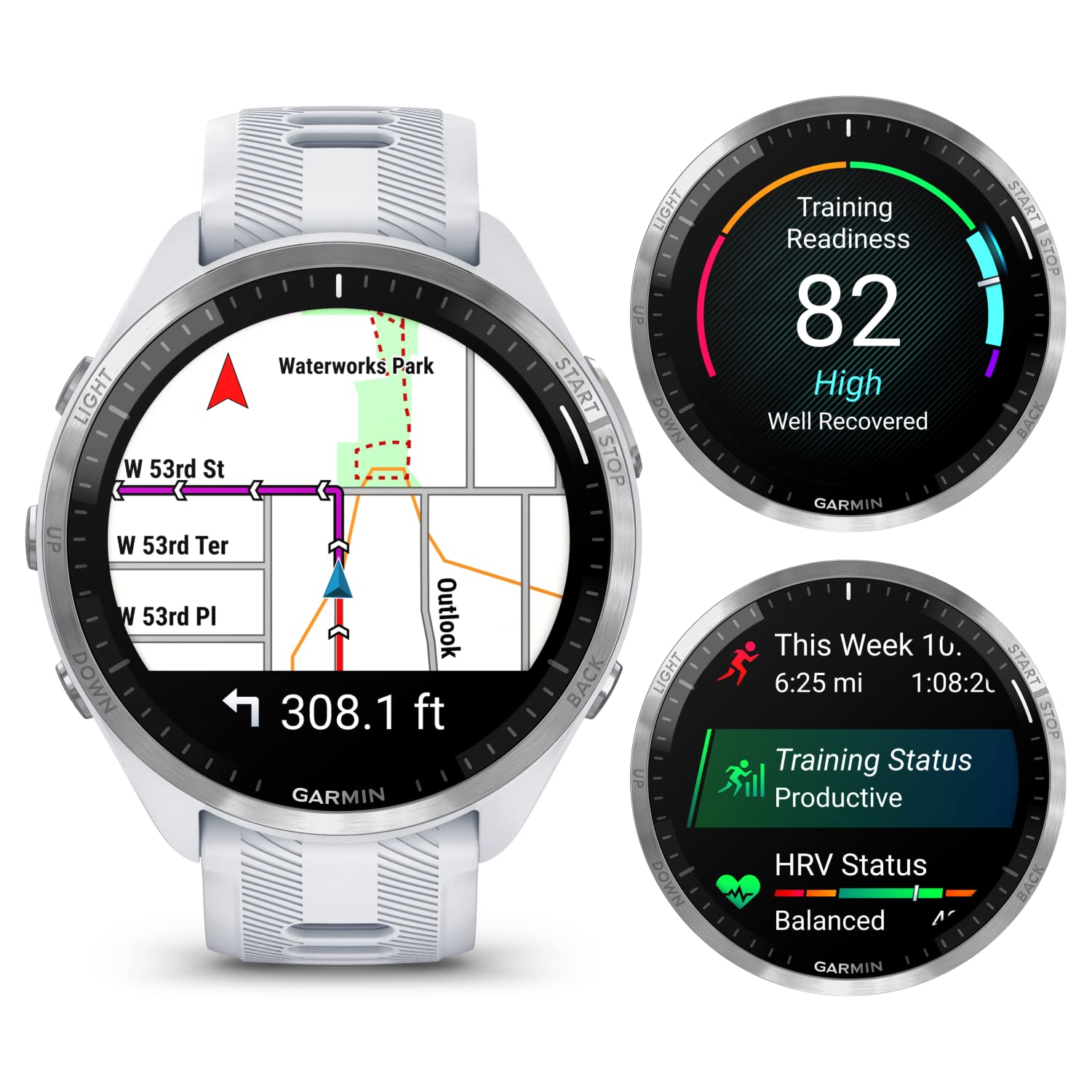 Wearable4U - Garmin Forerunner 965 Premium Gps Running And Triathlon 47Mm Smartwatch With Amoled Touchscreen Display, Titanium B