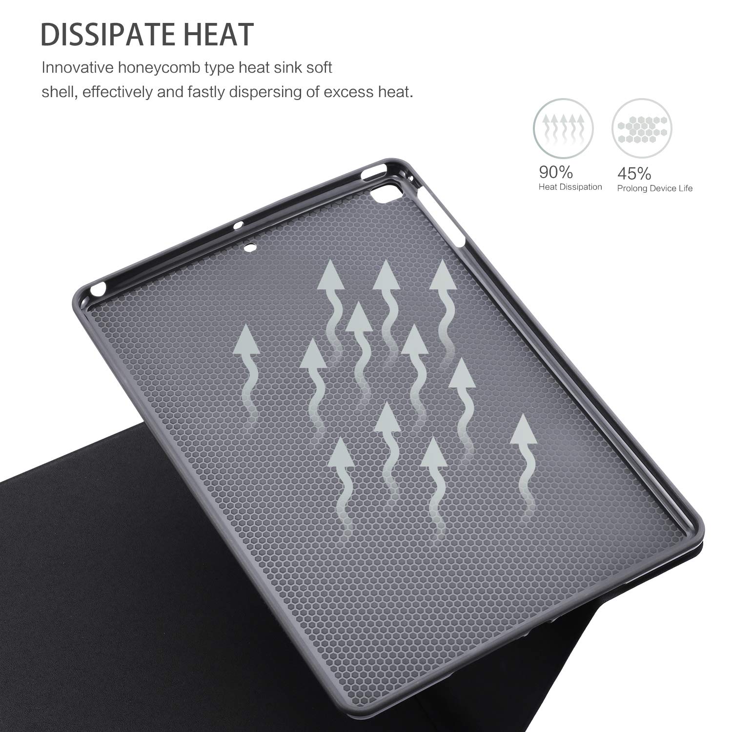 Ipad Air 2 Case, Ipad Air Case, Black Paisley Ipad 9.7 Inch Case Protective Cover For Apple 6Th/5Th Generation, Multi Angle View