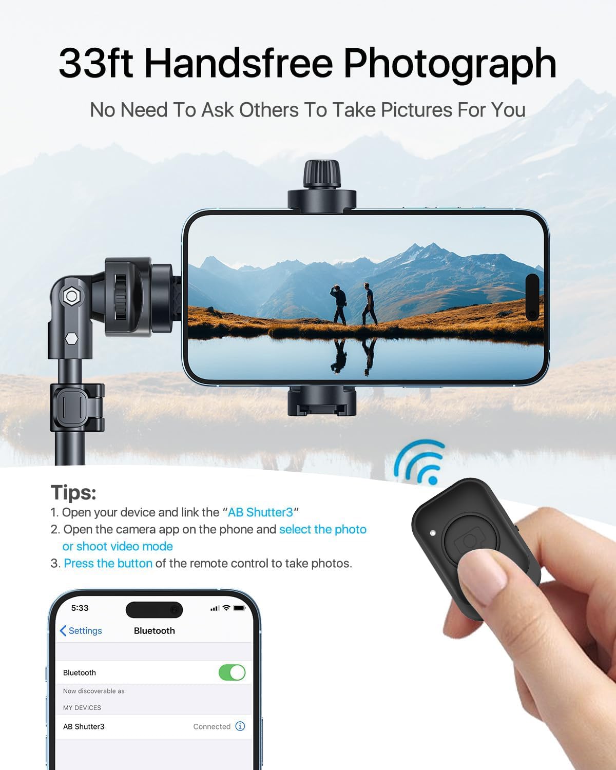 Nexboom Iphone Tripod Stand  67' [360� Rotation Mount & Heavy Duty] Cell Phone Tripod Stand With Remote, Iphone Tripod Compatible With Iphone 15 14 13 12 Pro Max Xs Plus,Samsung S22 /Camera/Gopro