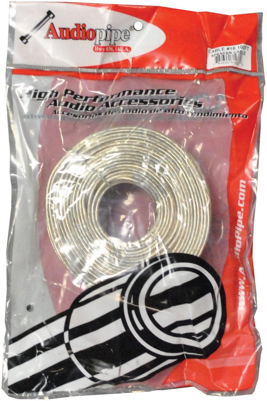 Audiopipe CABLE16100 16ga 100 Clear Speaker Wire