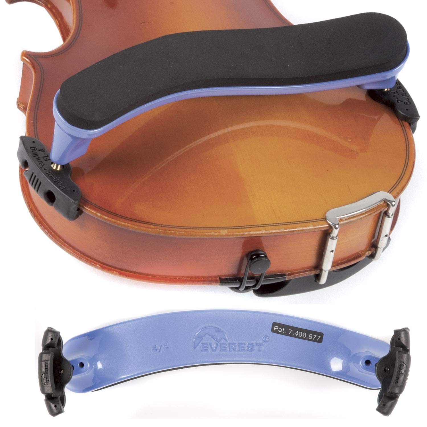Everest Es4Pu Es Series 4/4 Violin Adjustable Shoulder Rest   Purple