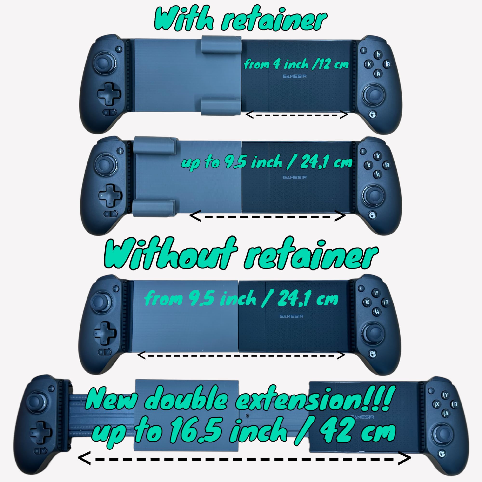 Moded Tablet Controller Galilleo G8 Plus Bluetooth For Tablets (Controller + Expansion Kit Already Installed + Case) It Can Hold