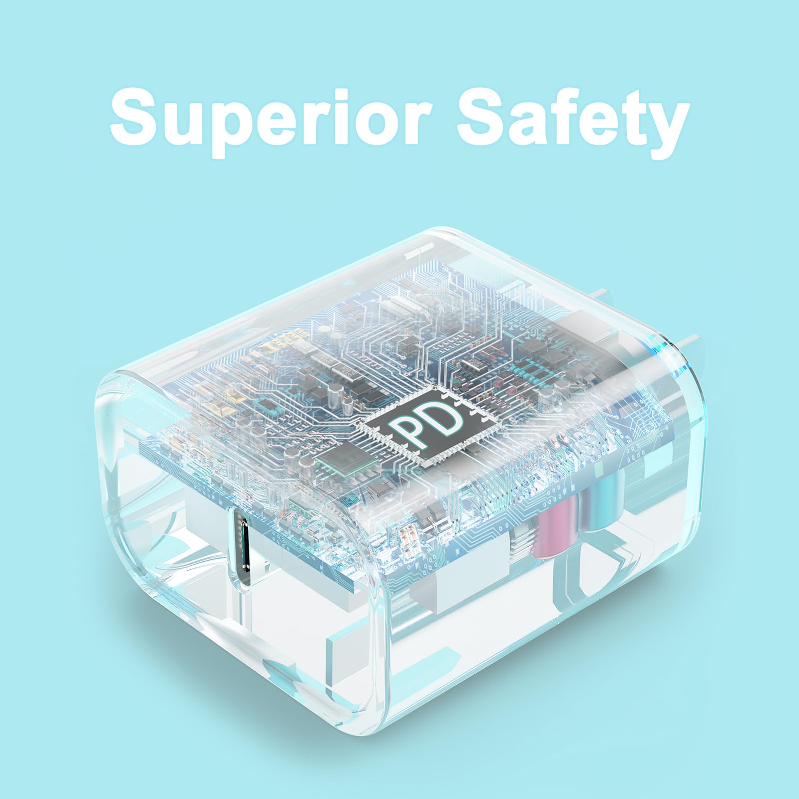 2Pack Usb C Charger Block 20W, Igenjun Usb C Power Adapter   Iphone Charger With Fast Charging Capability, Type C Wall Charger F