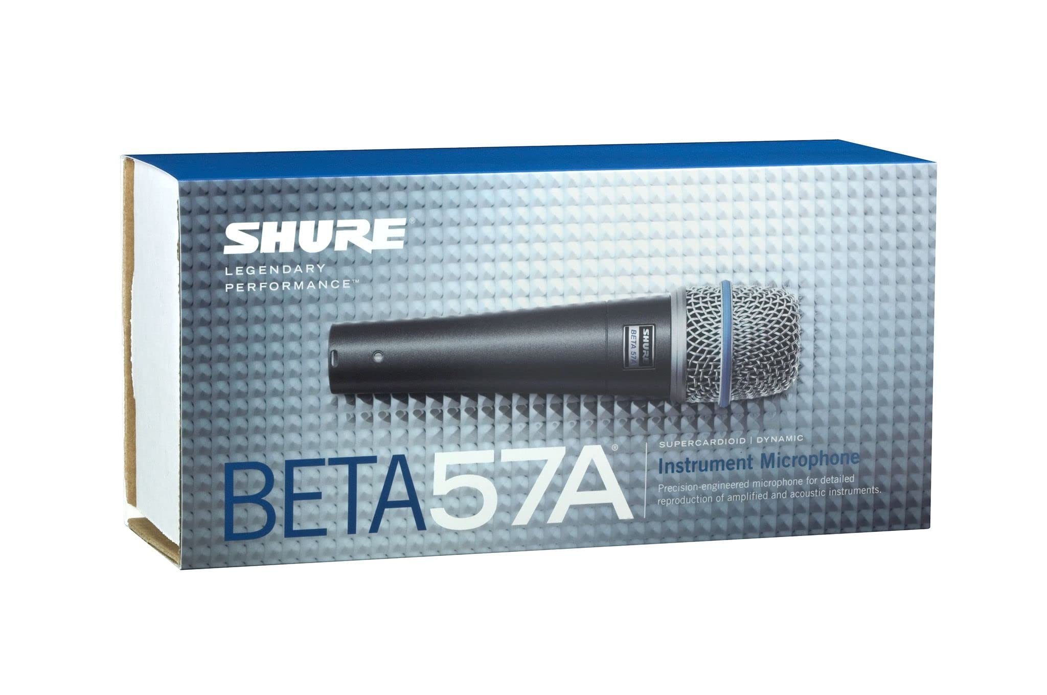 Shure Beta 57A Instrument Microphone - Supercardioid Dynamic Mic For Vocal And Instrumental Applications With High Output Neodym
