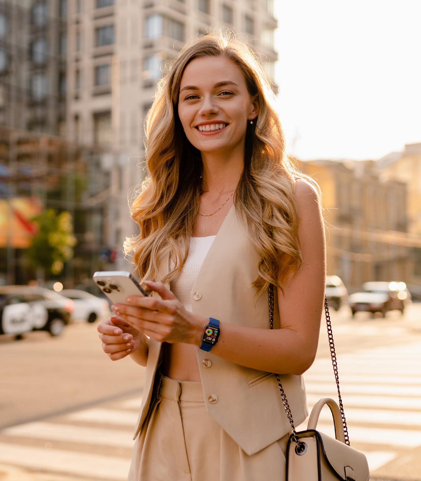 Thunderfit Nylon Smart Watch Band,Compatible With Apple Watch, Adjustable Strap 8 Pack (Sapphire Blue, Dark Raspberry, Charcoal