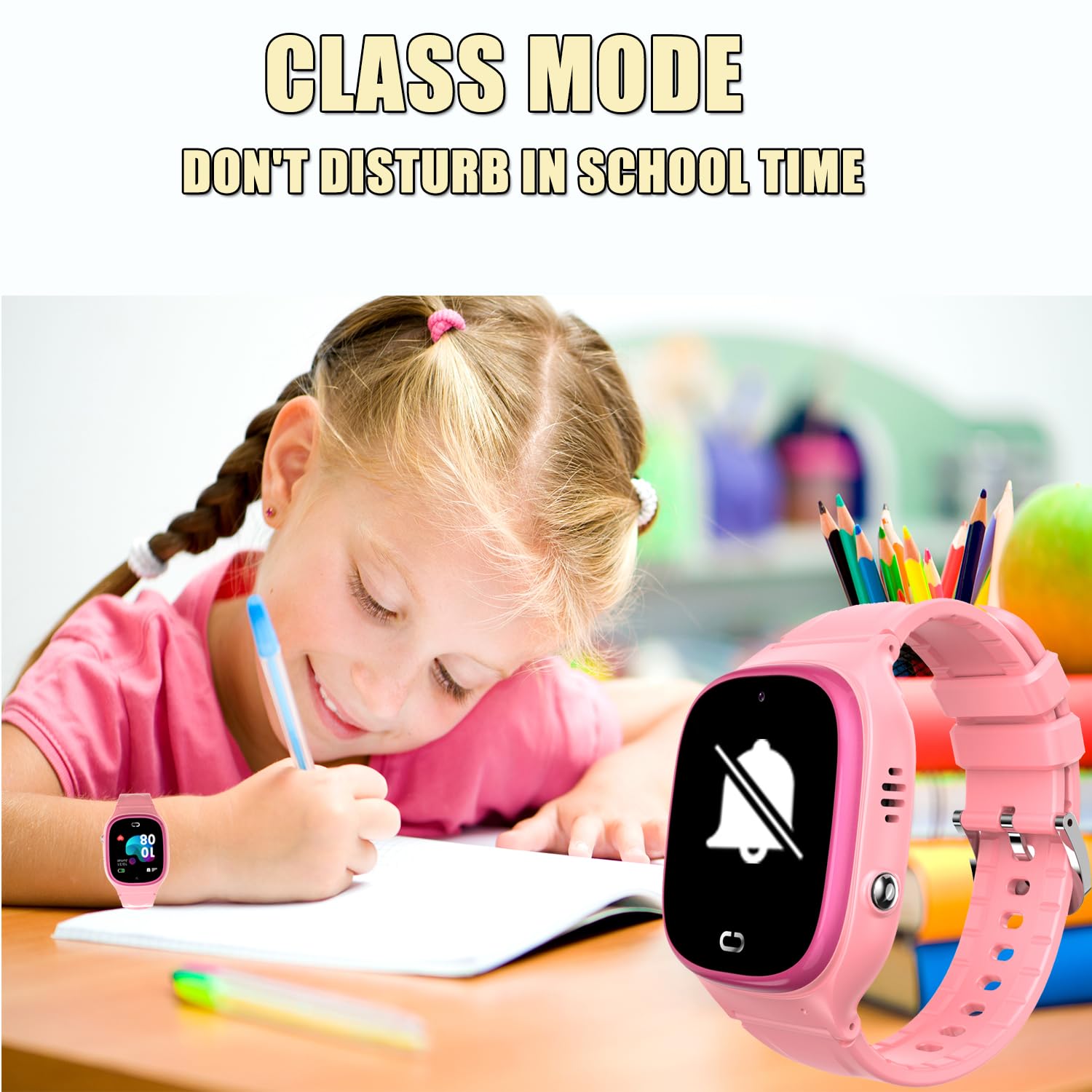 Kids Smart Watch Lbs Tracker - Boys Girls Smartwatches For 3-12 Year Old With Sos Camera Alarm Call Camera Class Non Disturb 12
