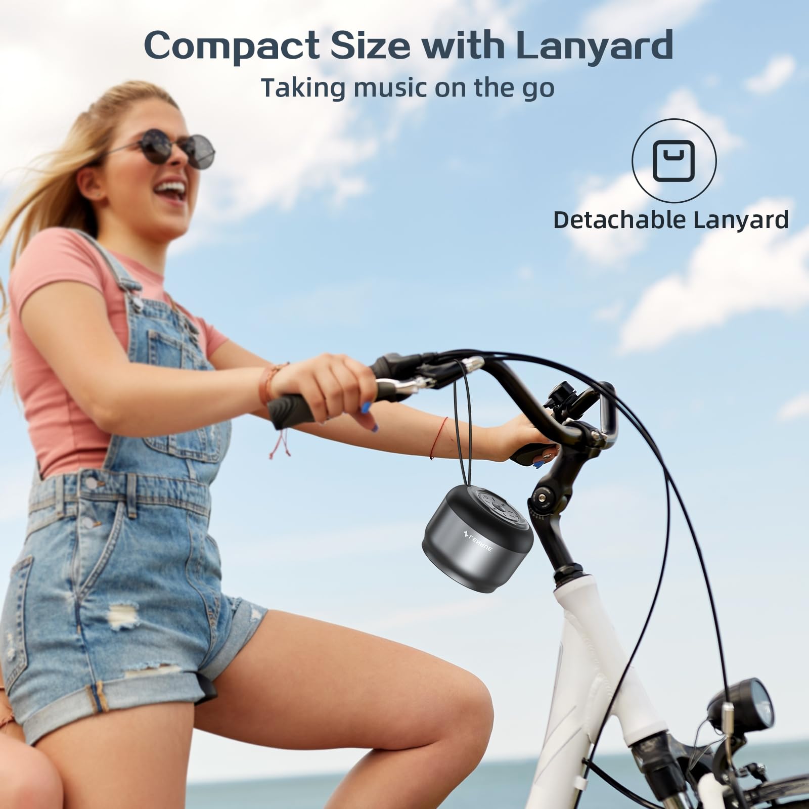 Lenrue Bluetooth Speaker,Small Portable Speakers,Mini Wireless Speaker With 5W Clear Sound,15H Playback Time,Gift For Men/Women/Kids/Boys/Girls,Home And Outdoor Activities (Gray)