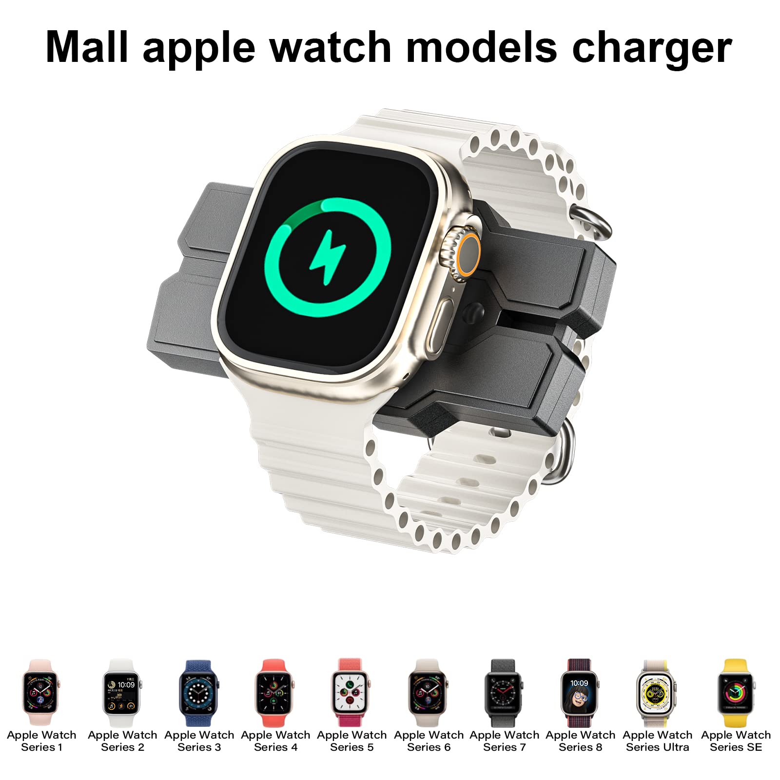 Portable For Apple Watch Charger, Usb C Iwatch Ultra 2 Series 9 8 7 6 5 4 3 2 Se Travel Pod Wireless Charging, 38 40 42 44 45 49