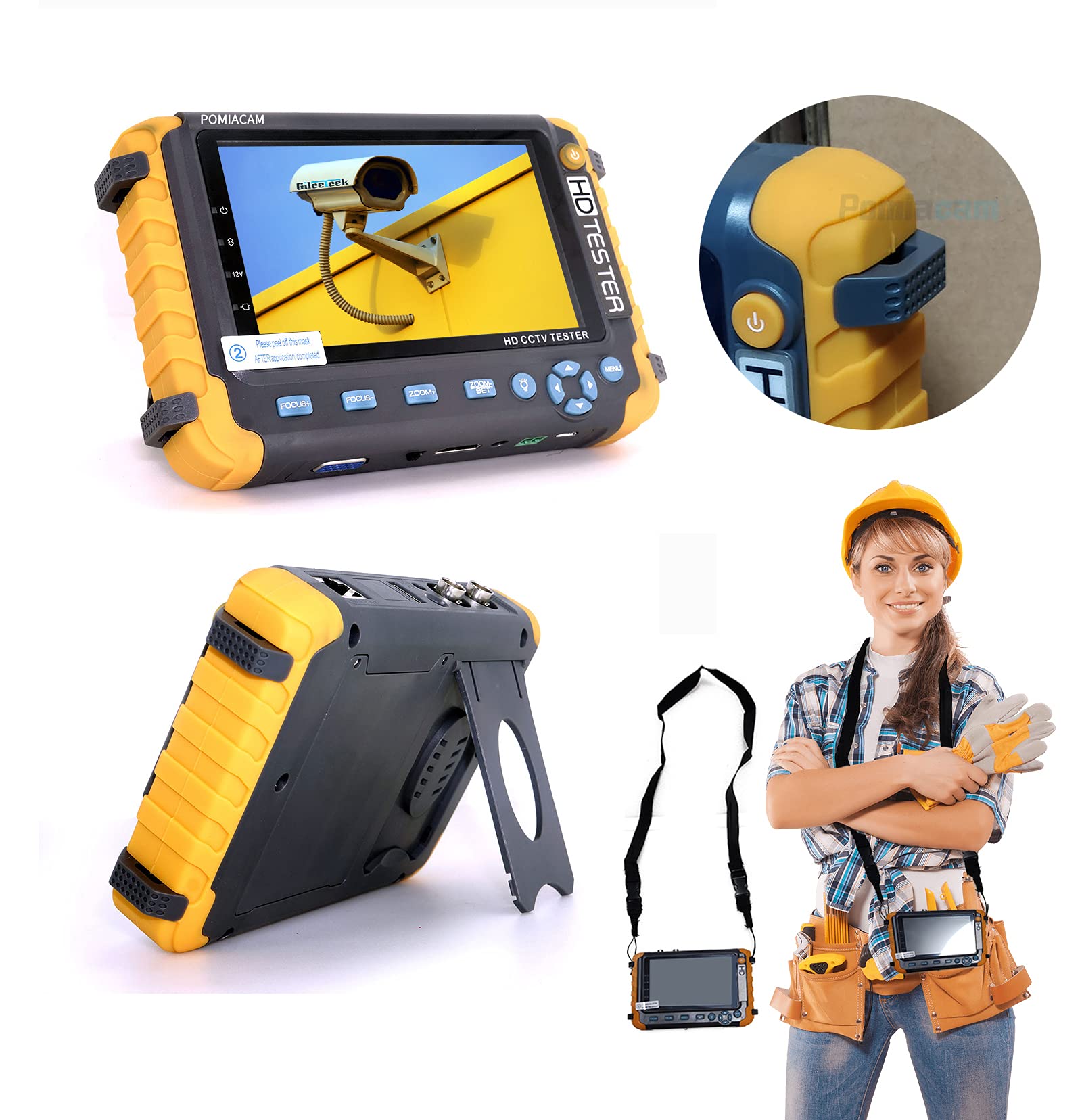 Ahd Cctv Monitor Camera Tester Iv8W 5 Inch 4 In 1 8Mp Ahd Tvi 8Mp Cvi Cvbs 1080P Coaxial Hd Video Testerr Support Rs485 Ptz Cont