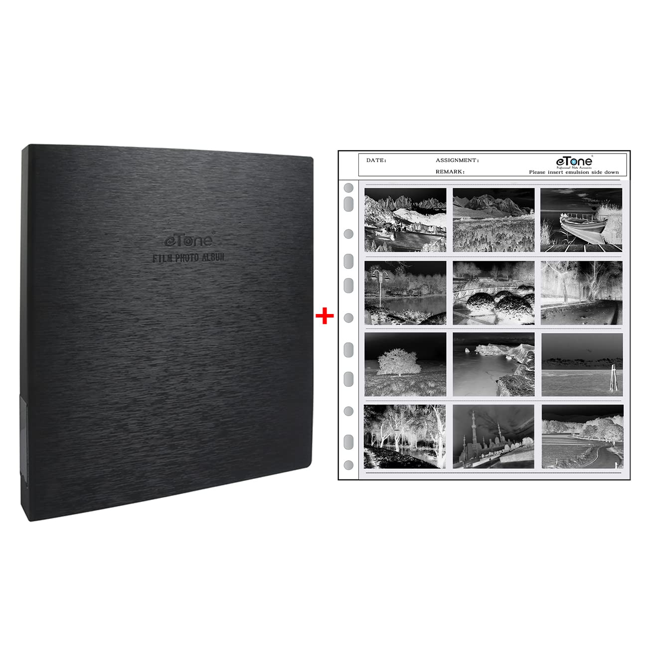 Etone Archival Storage Sheets 120 Negative Page Preservers Sleeves With Film Album Ring Binder(50X120)