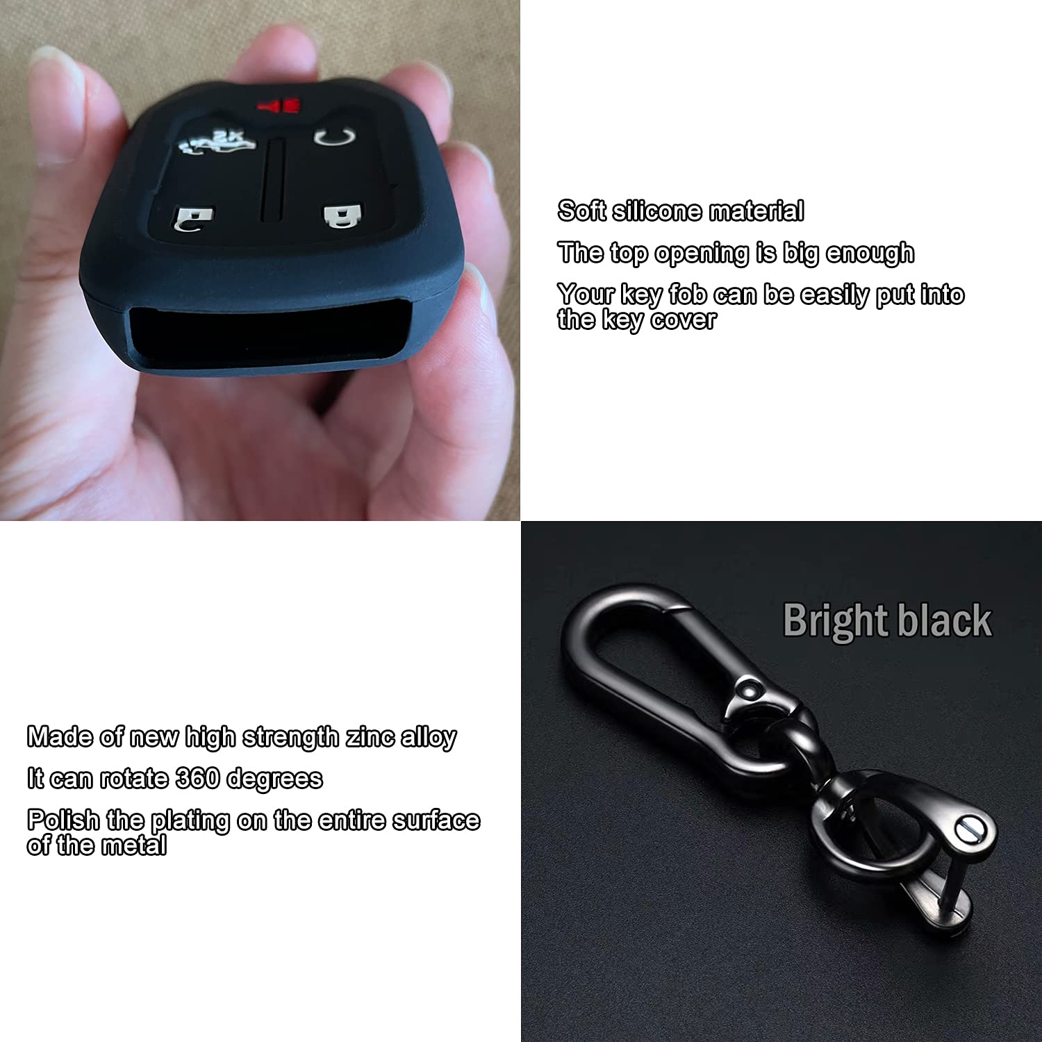 Tandrive 2Pcs Silicone Smart Key Fob Case Cover For 2023 2022 2021 2020 2019 Chevy Silverado And Gmc Sierra 1500 2500Hd 3500Hd,