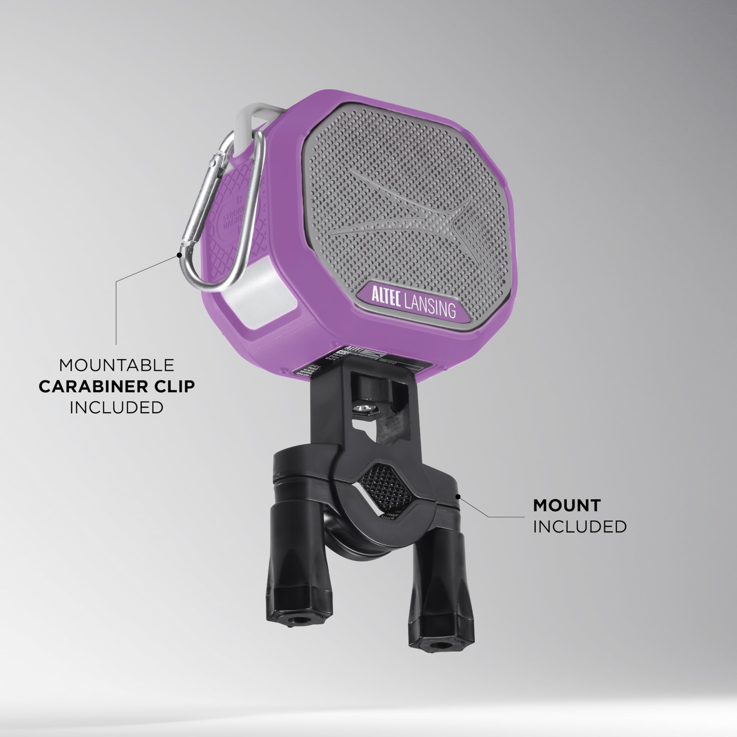 Altec Lansing Hydratrek Magnetic Bluetooth Speaker, Waterproof Ip67, Portable Speaker, True Wireless Pairing, Usb C Quick Charge