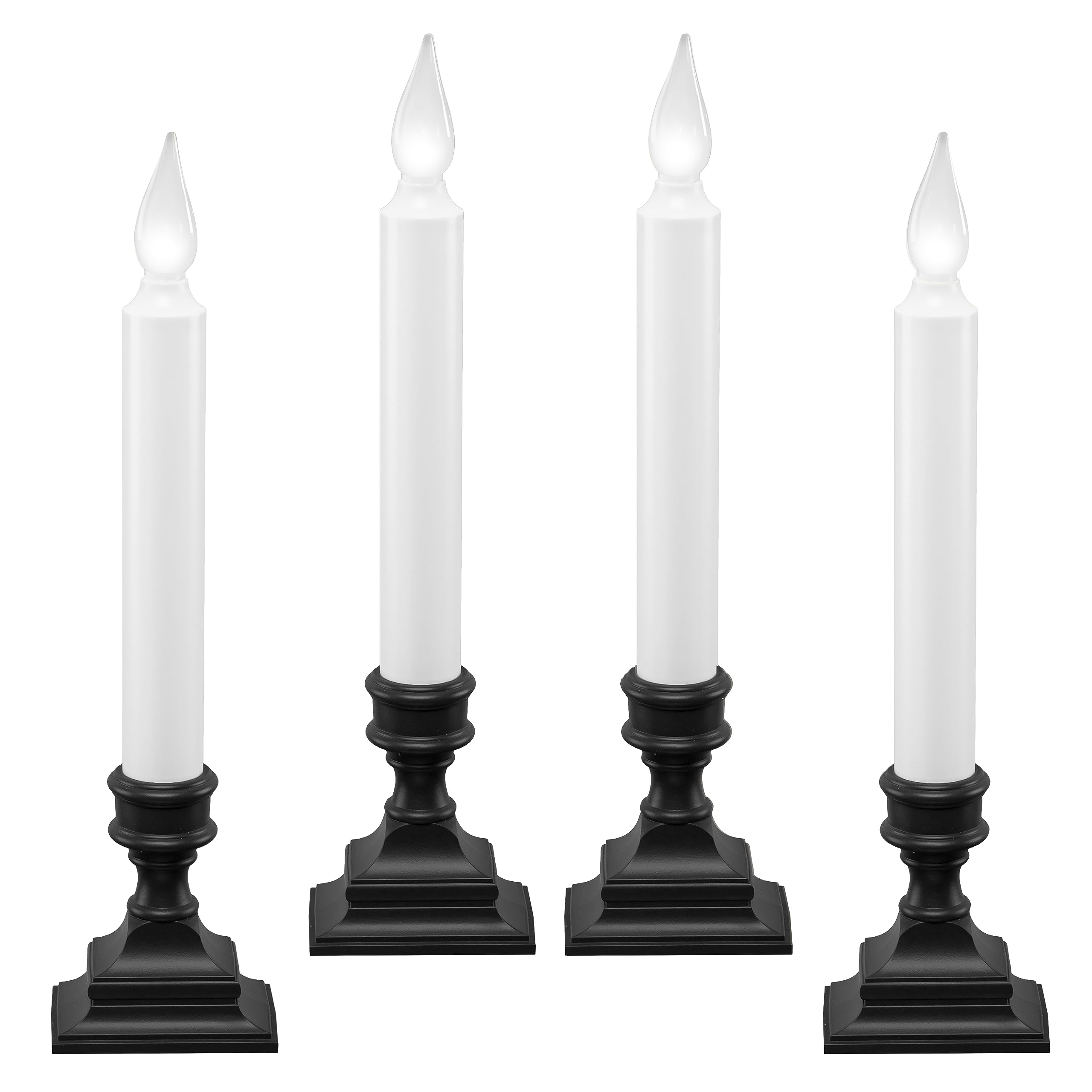 612 Vermont Led Battery Operated Window Candles With Timer, Bright Hot Spot, Vt 1506A 4 (Pack Of 4, Antique Bronze)