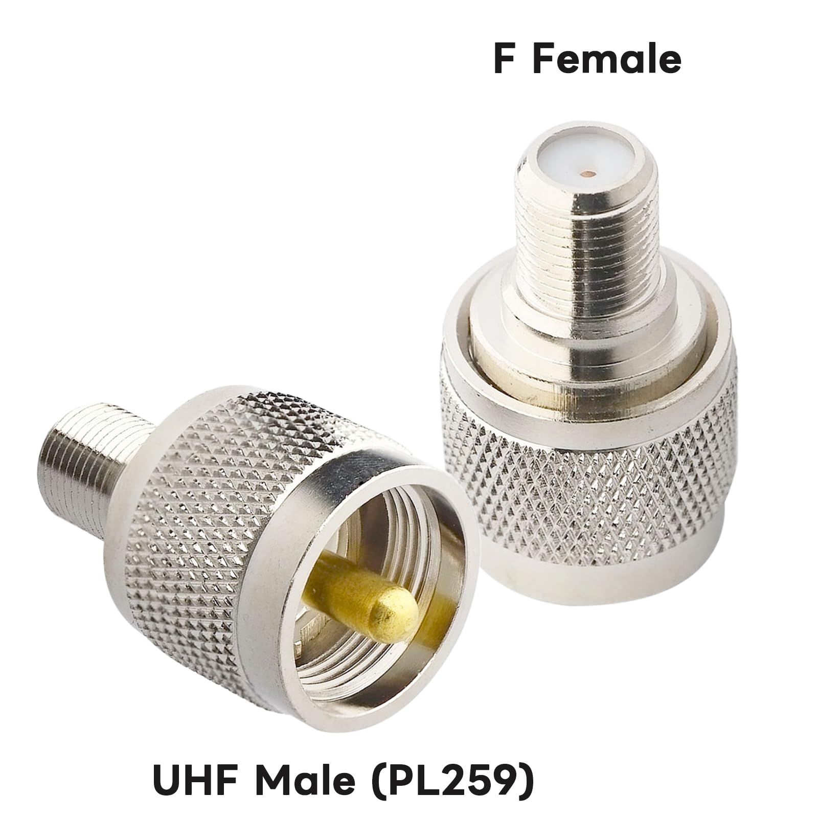 Boobrie Pl259 Adapter Uhf To F Type Antenna Adapter F Female To Uhf Male Coaxial Connector Rf Coax Adapter For Tv Antenna Wirele