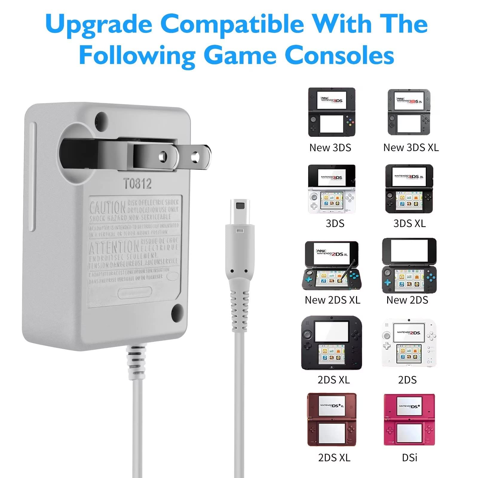 3Ds Charger Kit, 3Ds Metal Retractable Stylus Pen For Nintendo 3Ds/3Ds Xl/3Ds Ll, 3Ds Charger Compatible With Nintendo 3Ds/ New