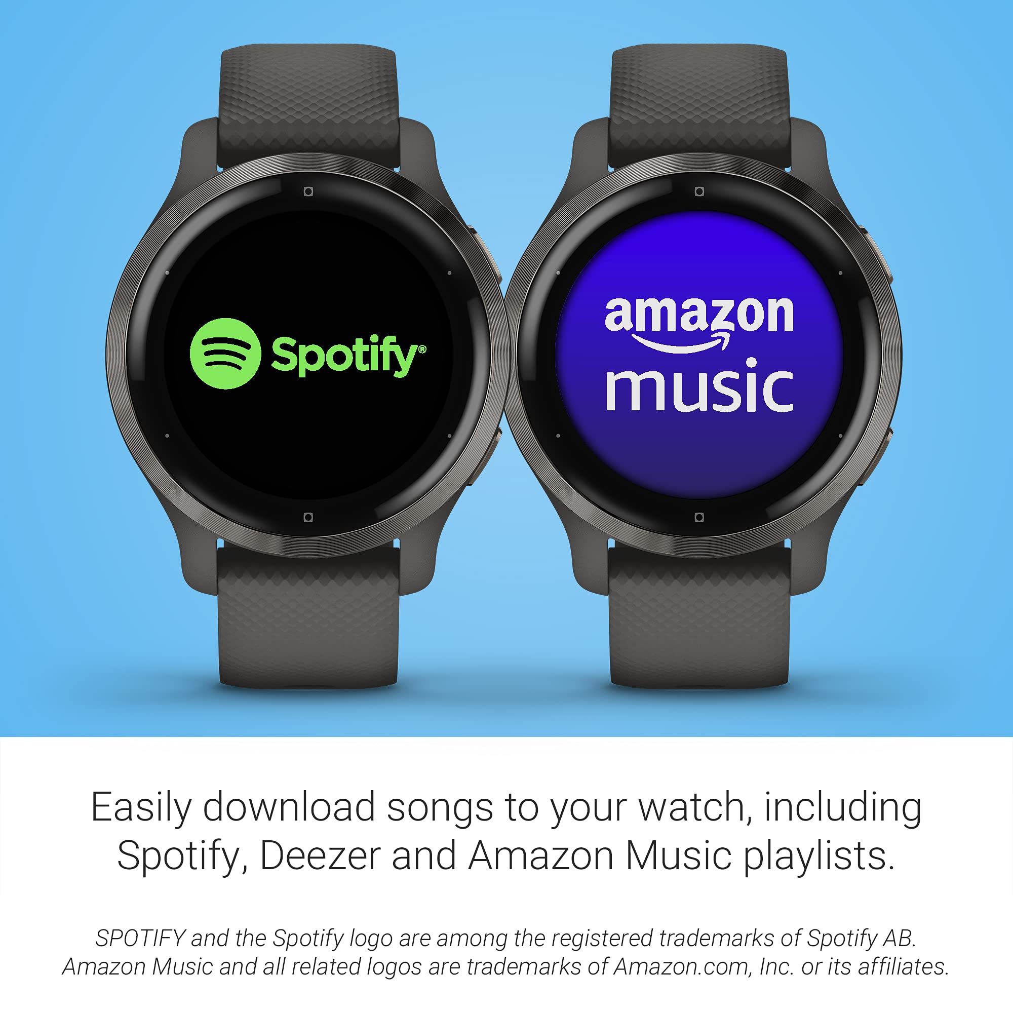 Garmin Venu 2S, Smaller Sized Gps Smartwatch With Advanced Health Monitoring And Fitness Features, Slate Bezel With Graphite Cas