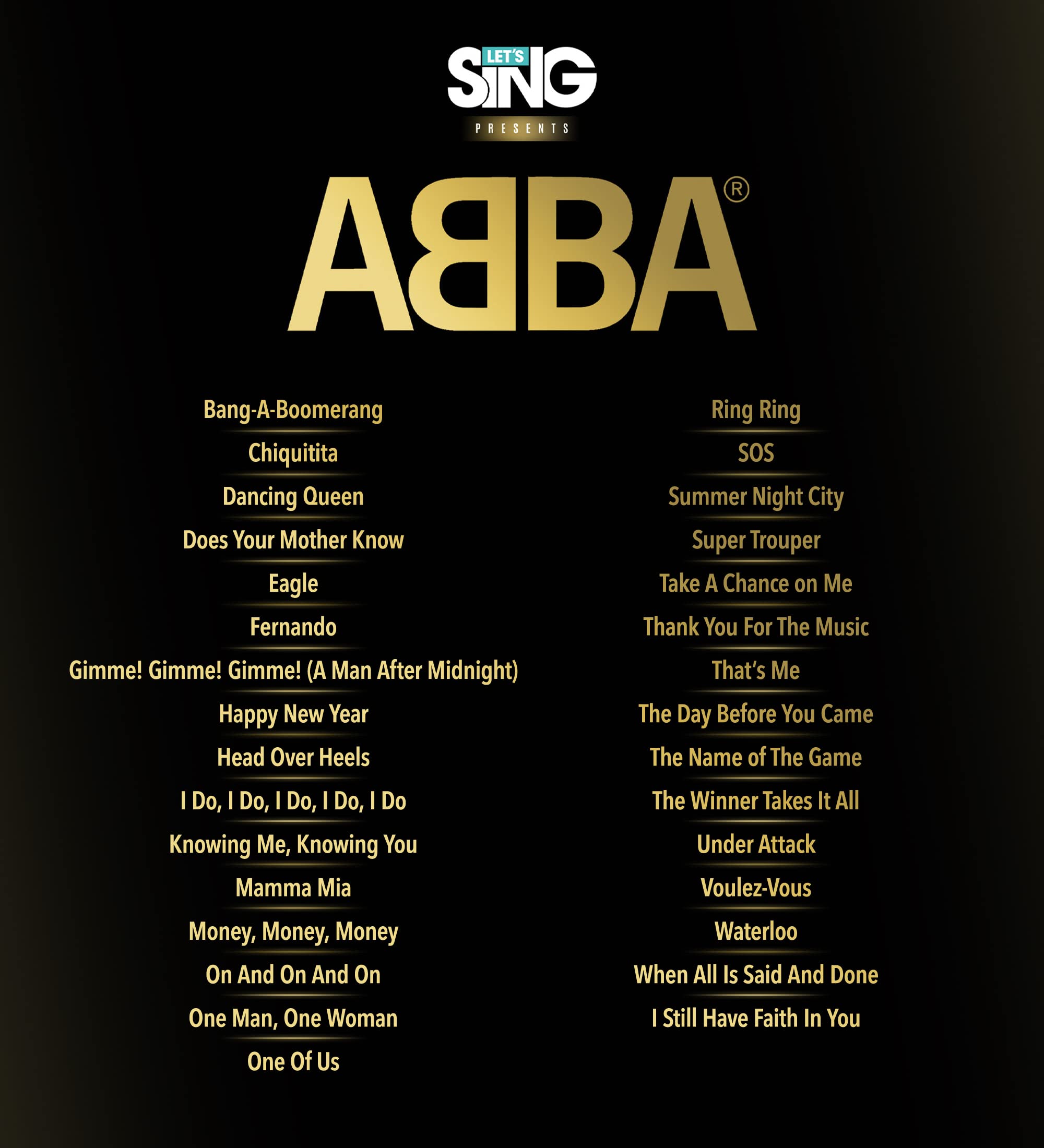 Let'S Sing Abba   Ps5   Formato: Blu Ray