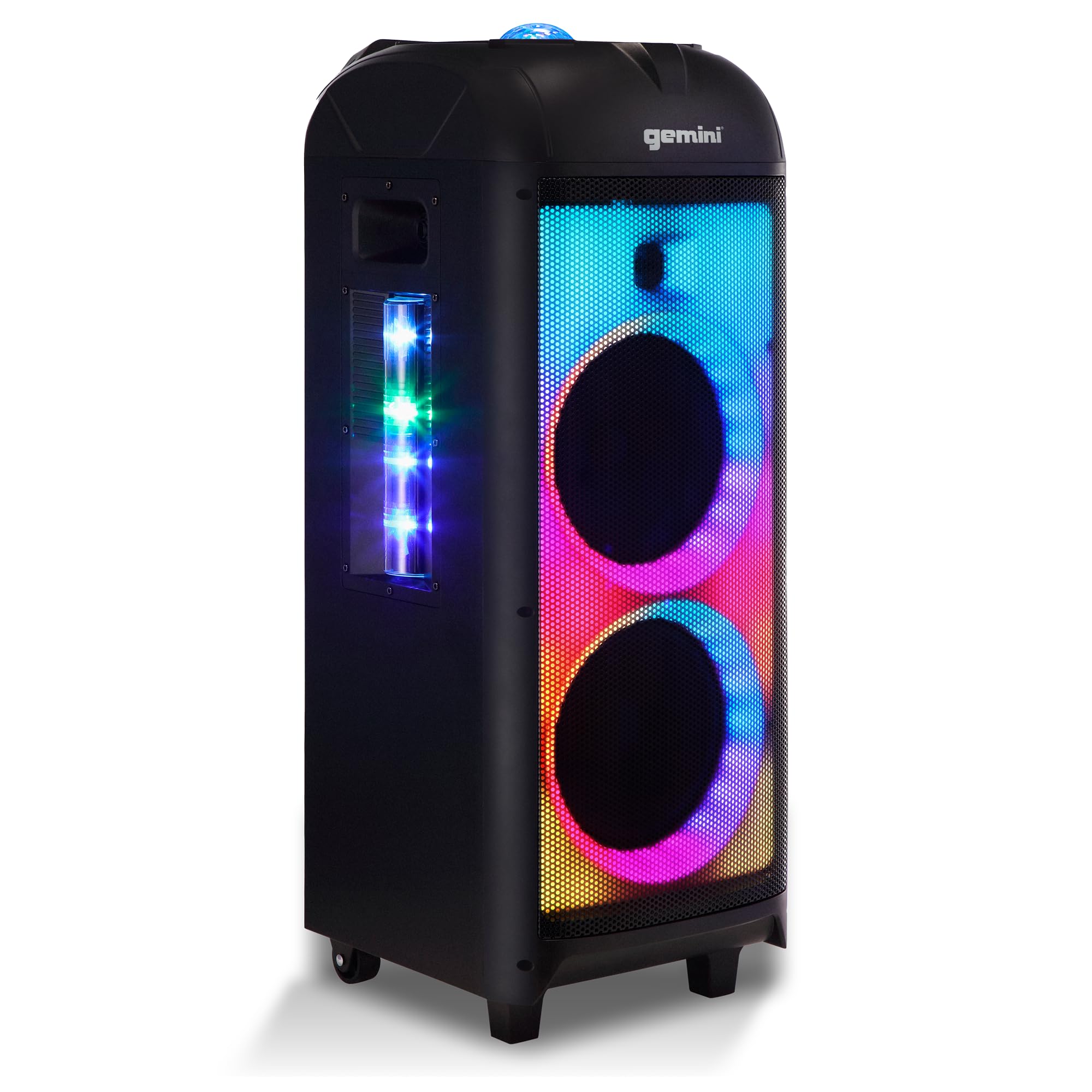 Gplt 360 Portable 1000 Watt Wireless Self Battery Powered Loud Bluetooth Party Tower Speaker Box With 360� Of Sound And 360� Of Beat Synced Light