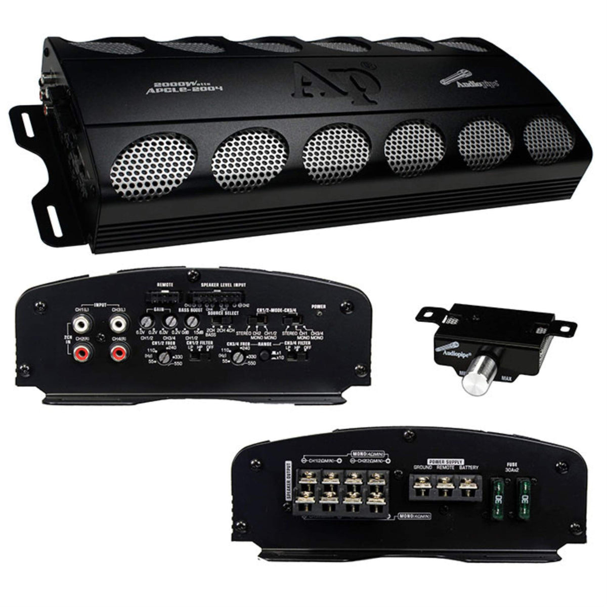 Audiopipe Apcle 2004 2000 Watt 4 Channel Class Ab Car Audio Mosfet Amplifier