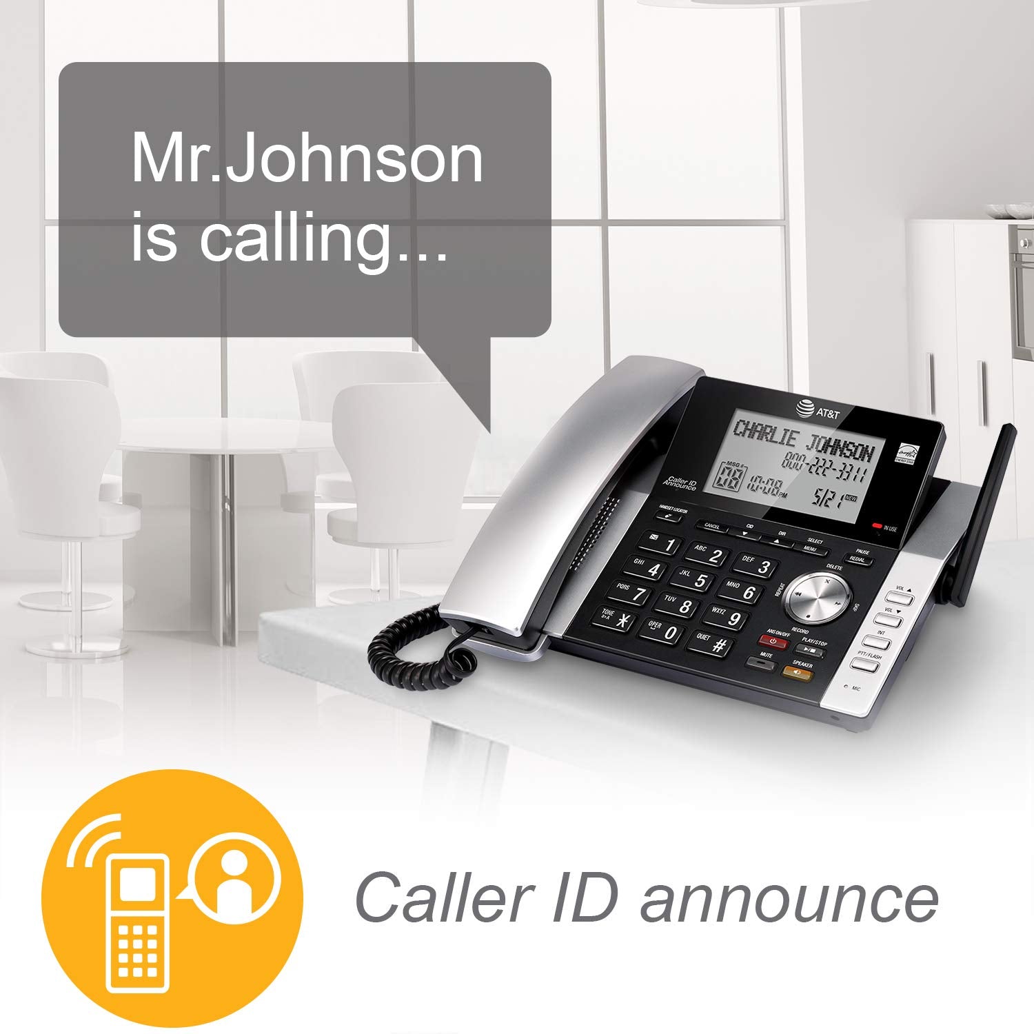 At&T Cl84215 Dect 6.0 Expandable Cordless Phone System W/Digital Answering