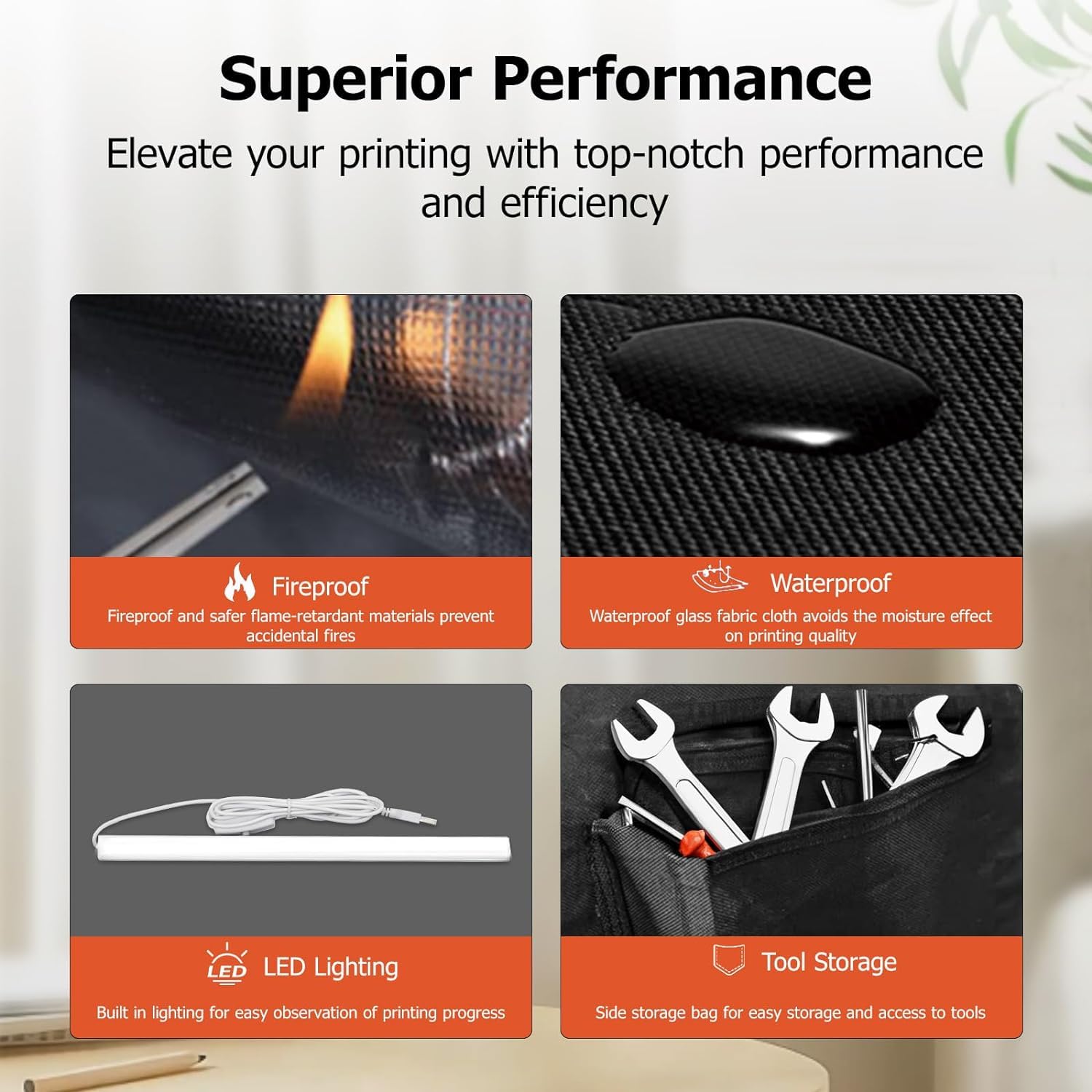 3D Printer Enclosure With Led Lighting, Fireproof Dustproof Tent Constant Temperature Protective Cover For Creality Ender 3 V3 S