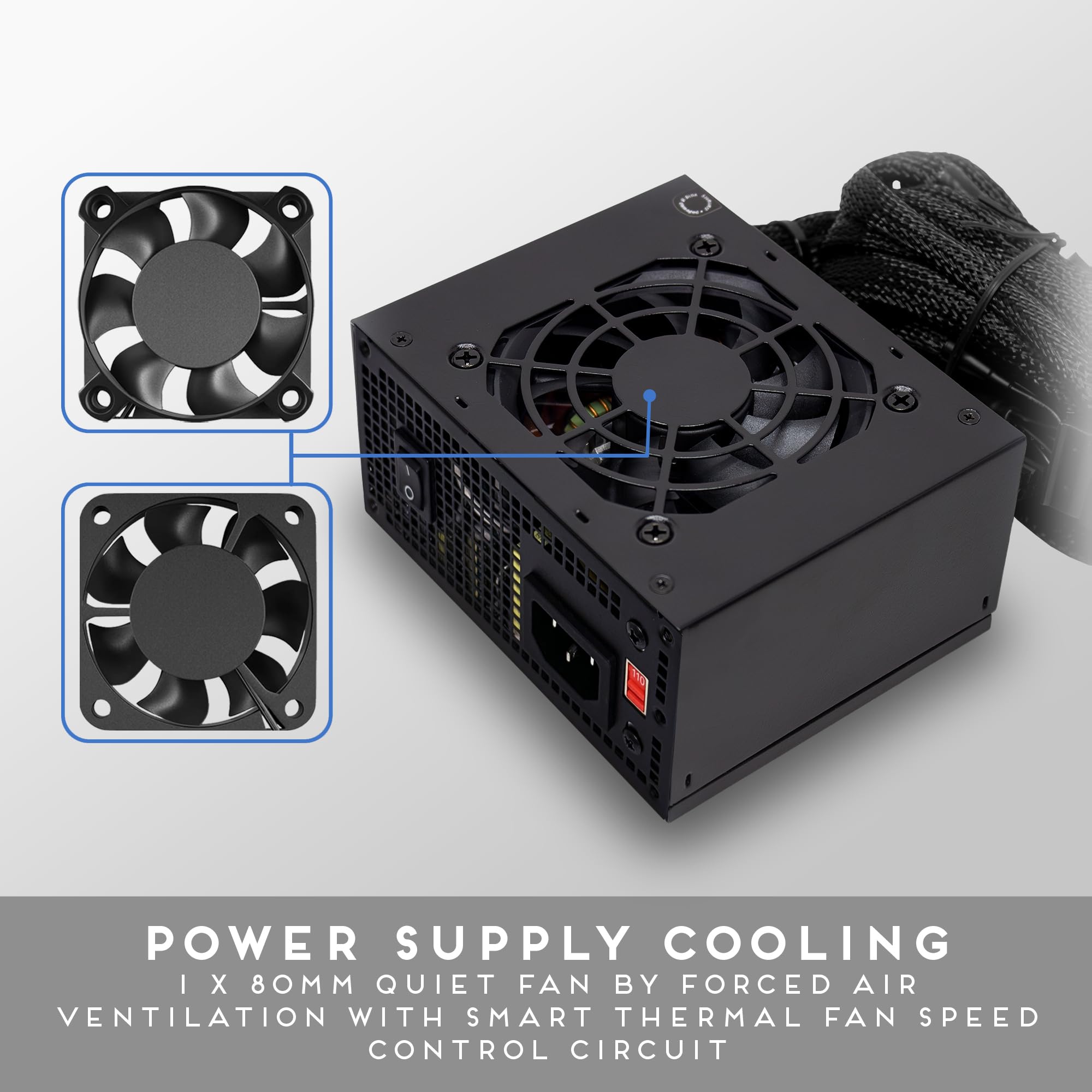 Apevia Sfx Ap400W Mini Itx Solution / Micro Atx / Sfx 400W Power Supply